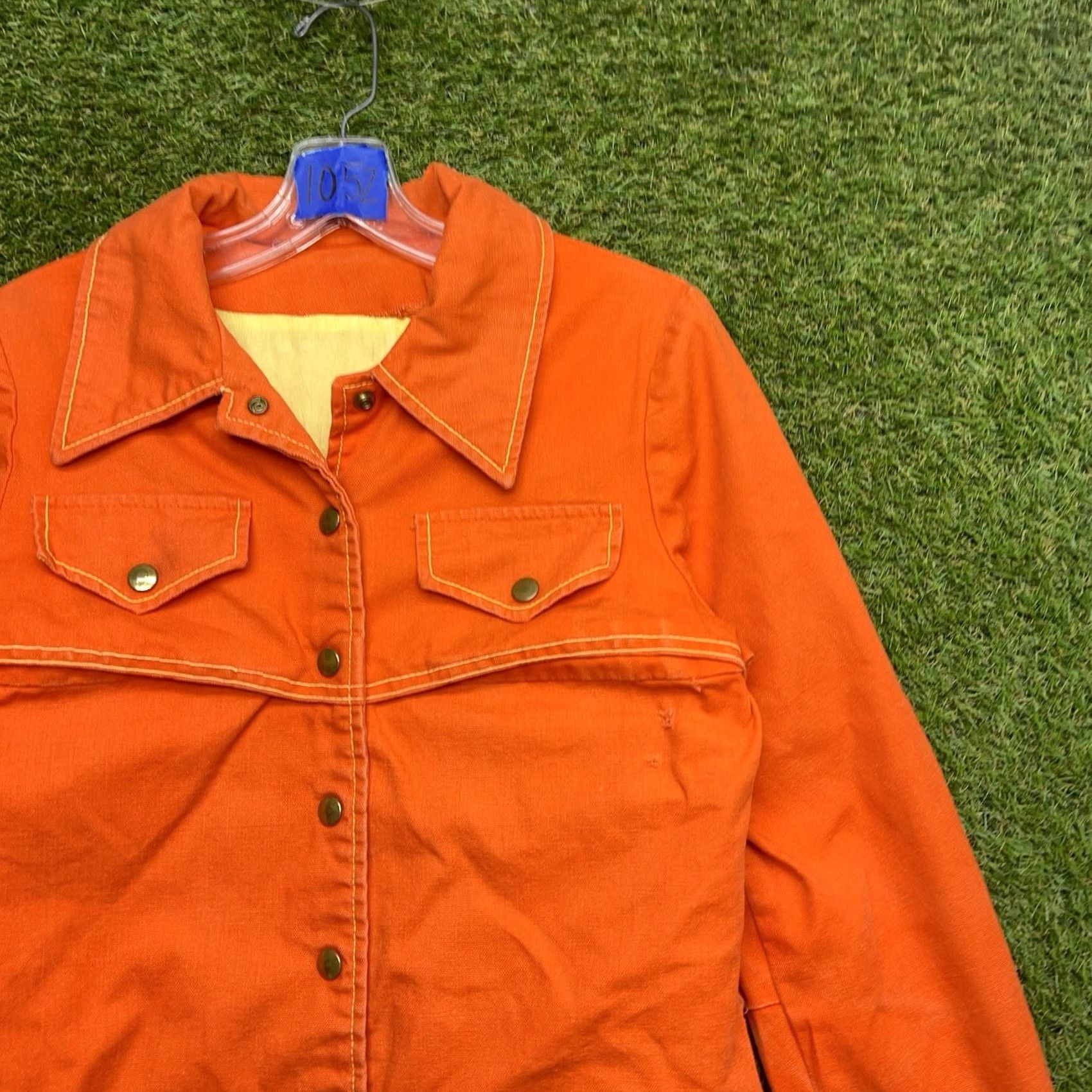 Sears Vintage Sears Barn Jacket Womens 10 Medium Valor Orange Long Chore 80s 90s Sears Jacket Women 10 Orange Barn Vintage 80s 90s Size L / US 10 / IT 46 - 2 Thumbnail