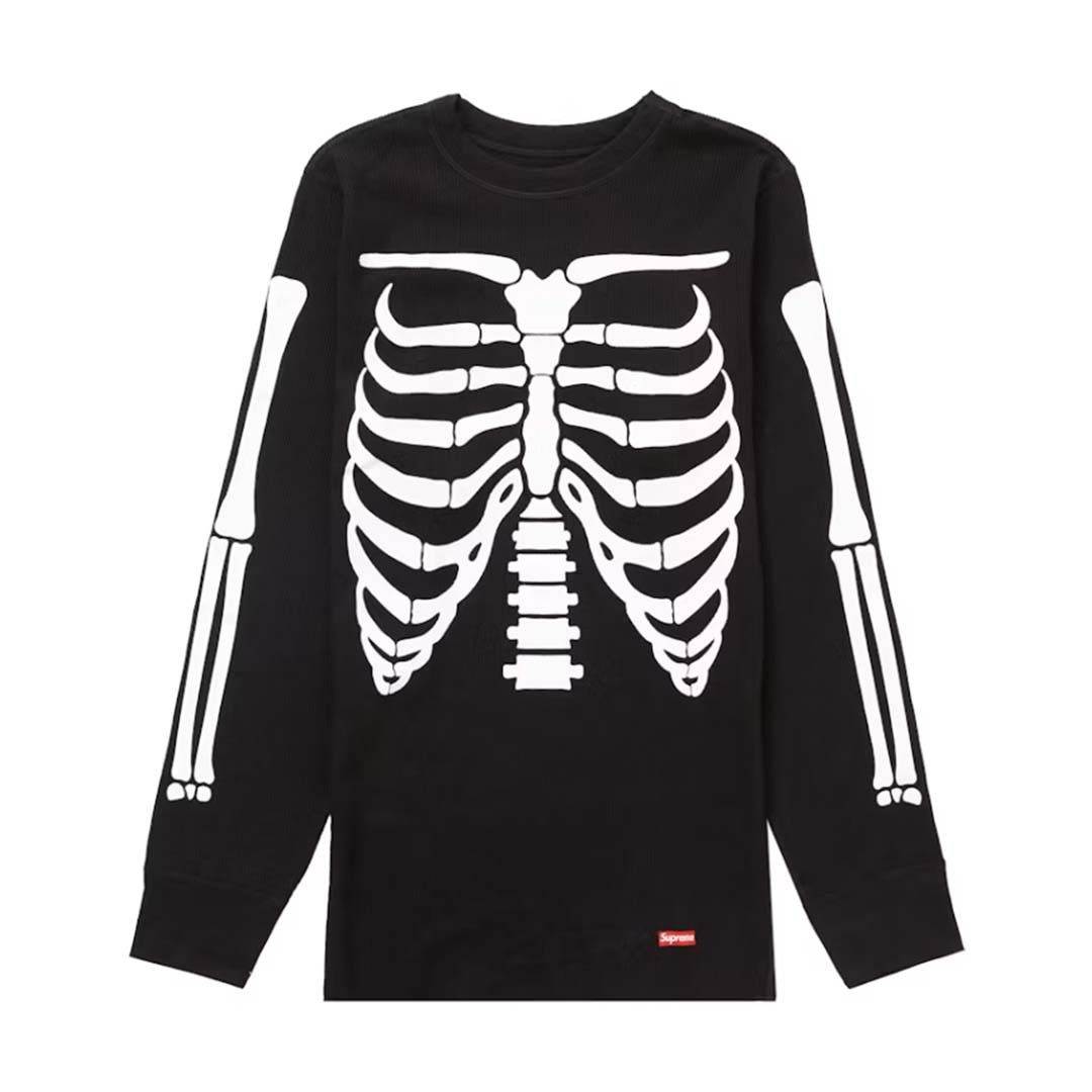 Supreme Hanes Bones Thermal Long Sleeve Tee Black Size US XL / EU 56 / 4 - 1 Preview