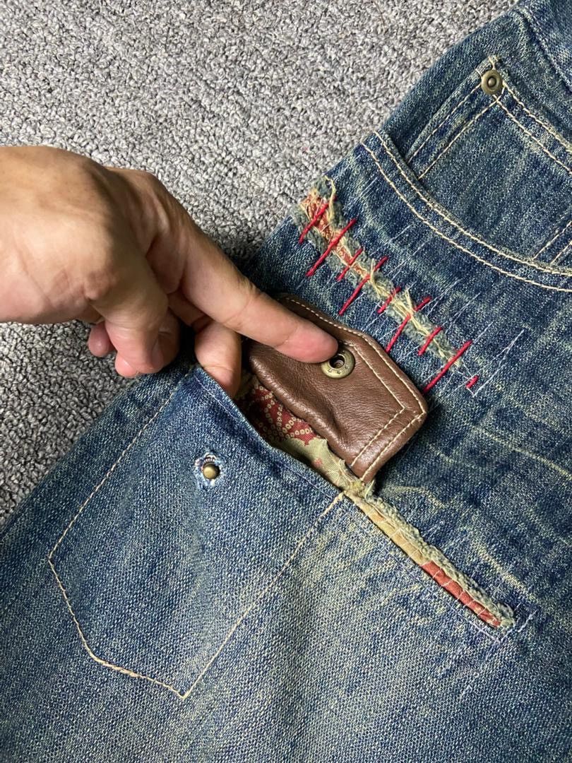 Japanese Brand 🔥 INTERNATIONALE Distressed Patchwork Denim Pants 🔥 (136) Size US 35 - 10 Thumbnail