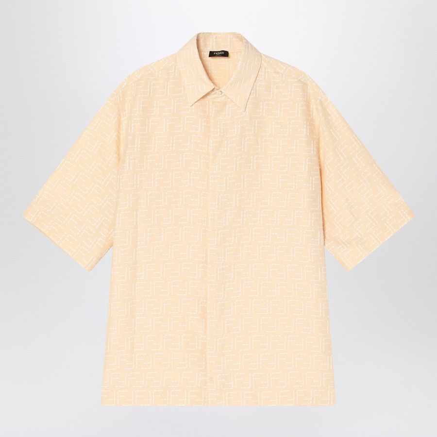 Fendi o1d2blof0226 Linen Shirt in Light Yellow Size US S / EU 44-46 / 1 - 1 Thumbnail