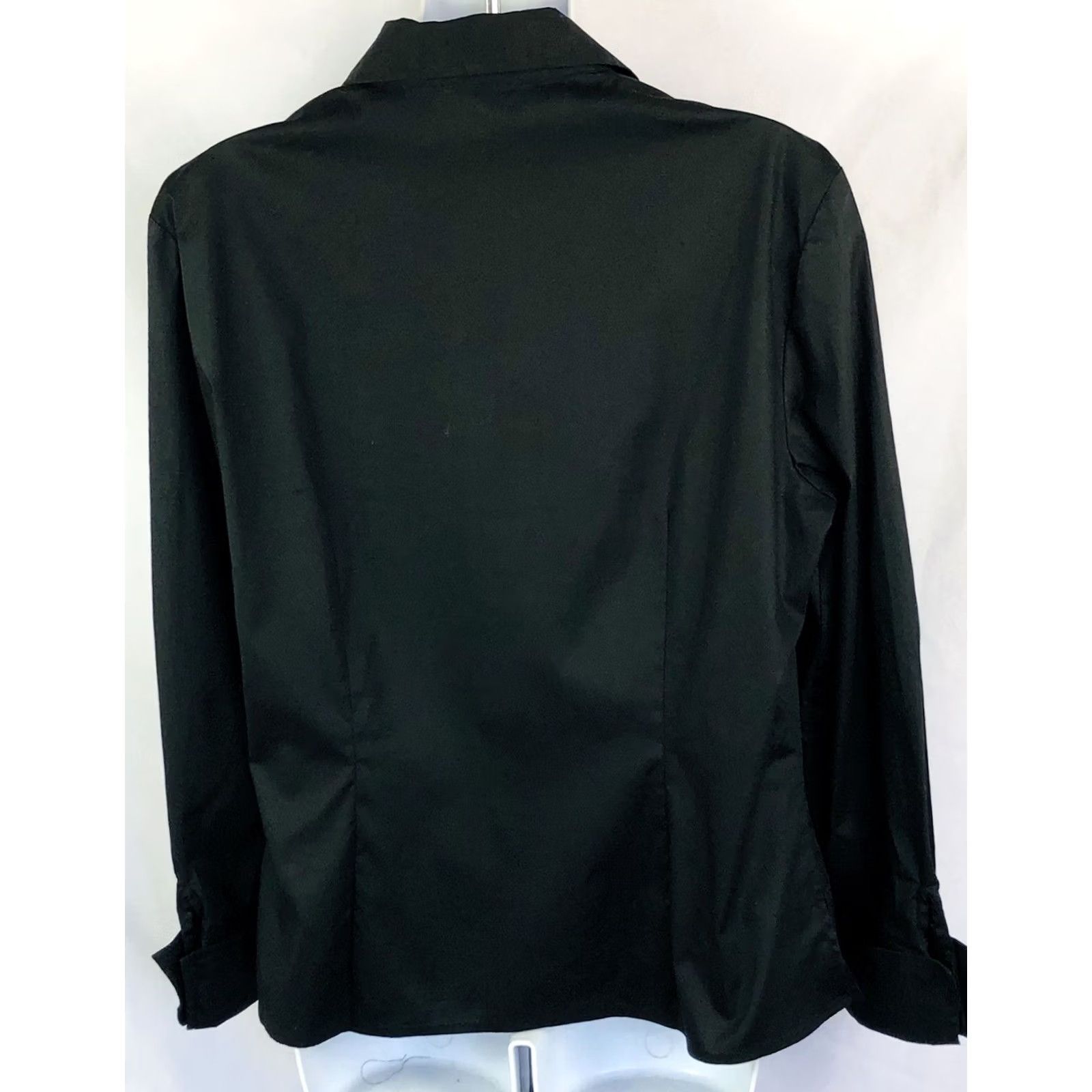 Vintage Spence Career Glam 90s Y2K top L Lg blk leopard buttons Cuffed Long Sleeve nwot Size L / US 10 / IT 46 - 3 Thumbnail