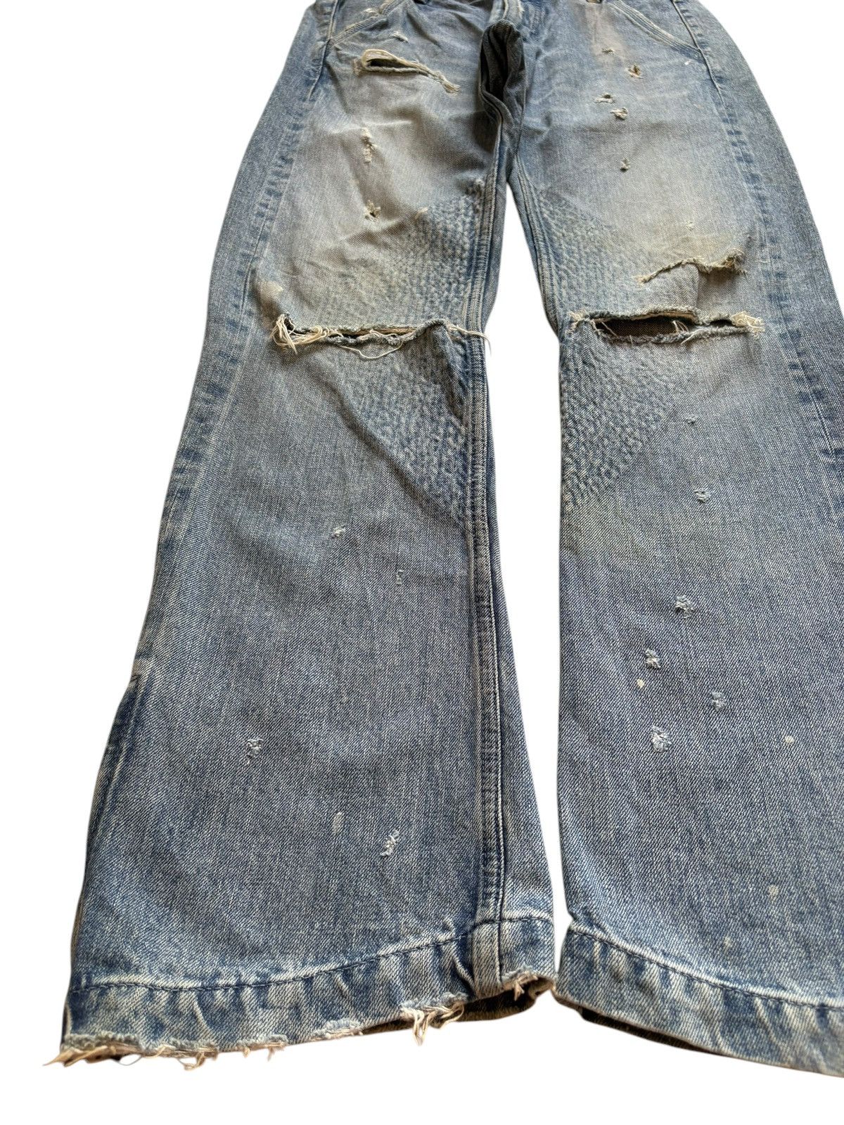 Japanese Brand Vintage Japanese Brand Selvedge Mud Wash Distressed Jeans Size US 30 / EU 46 - 6 Thumbnail