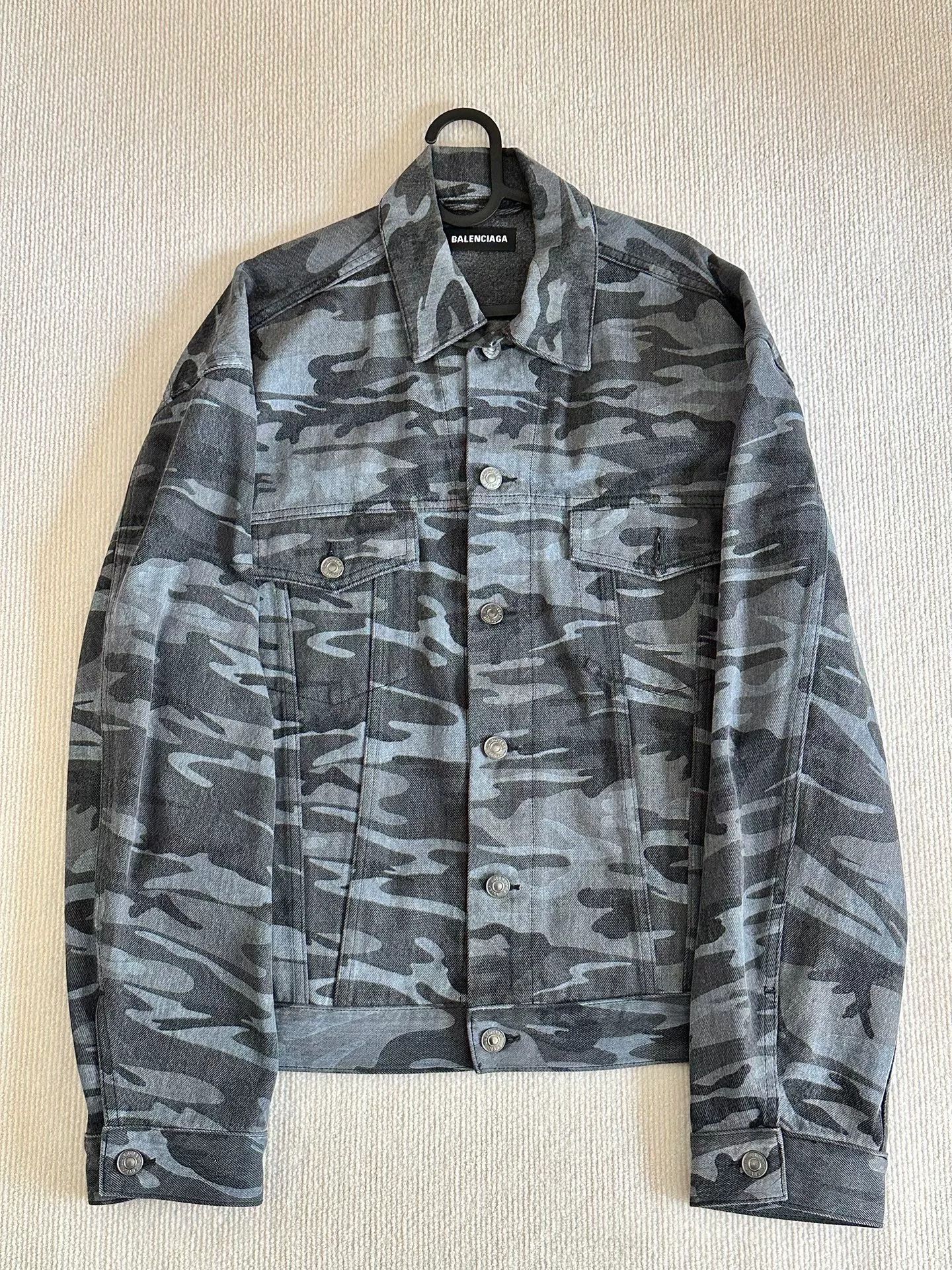 Balenciaga Balenciaga 21SS Camouflage Denim Jacket Size US M / EU 48-50 / 2 - 1 Thumbnail