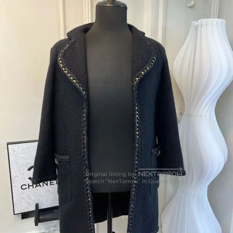 Chanel Chanel Black Alpaca Wool Women's Coat . Size M / US 6-8 / IT 42-44 - 2 Thumbnail