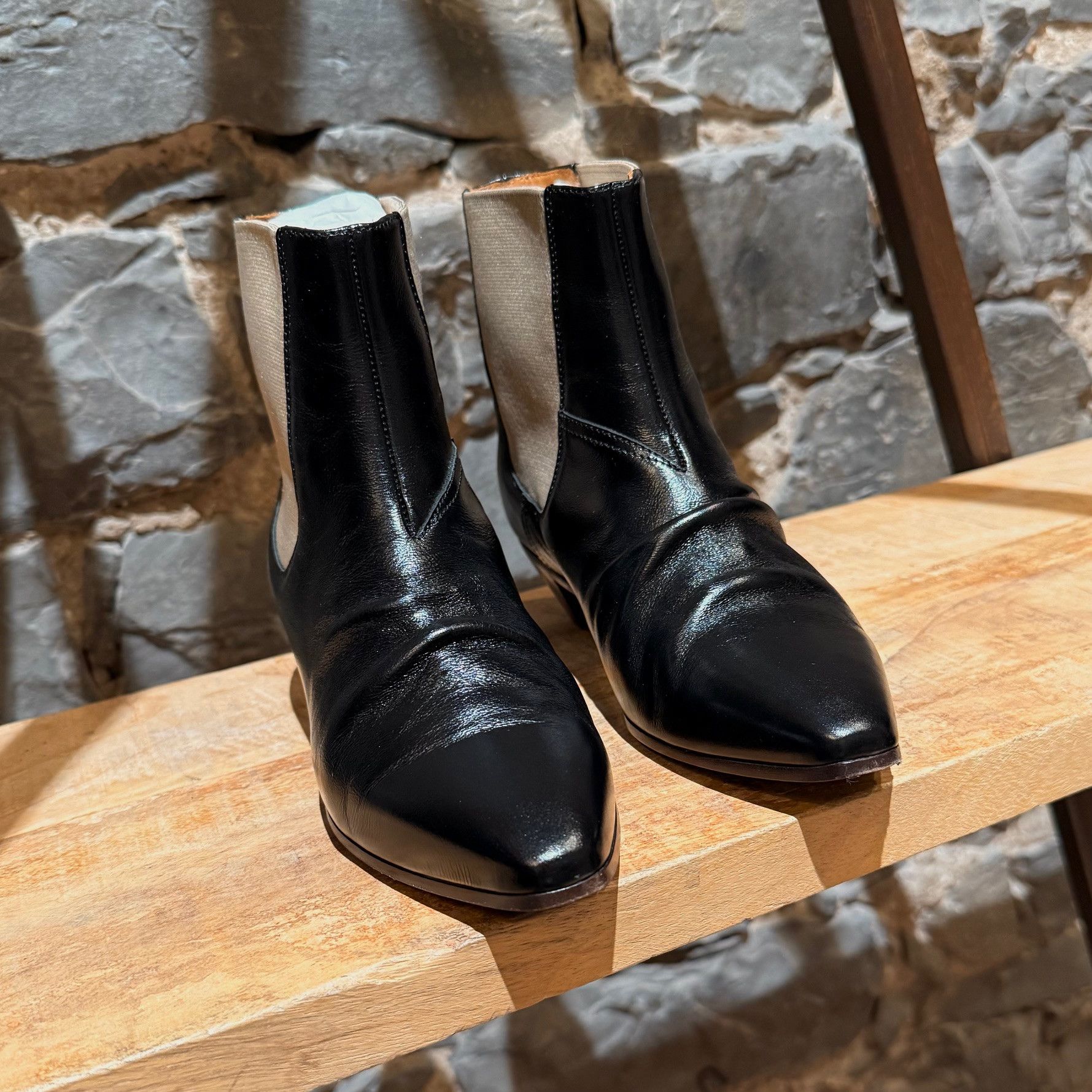 Céline SS18 Black Leather Chelsea Boots
