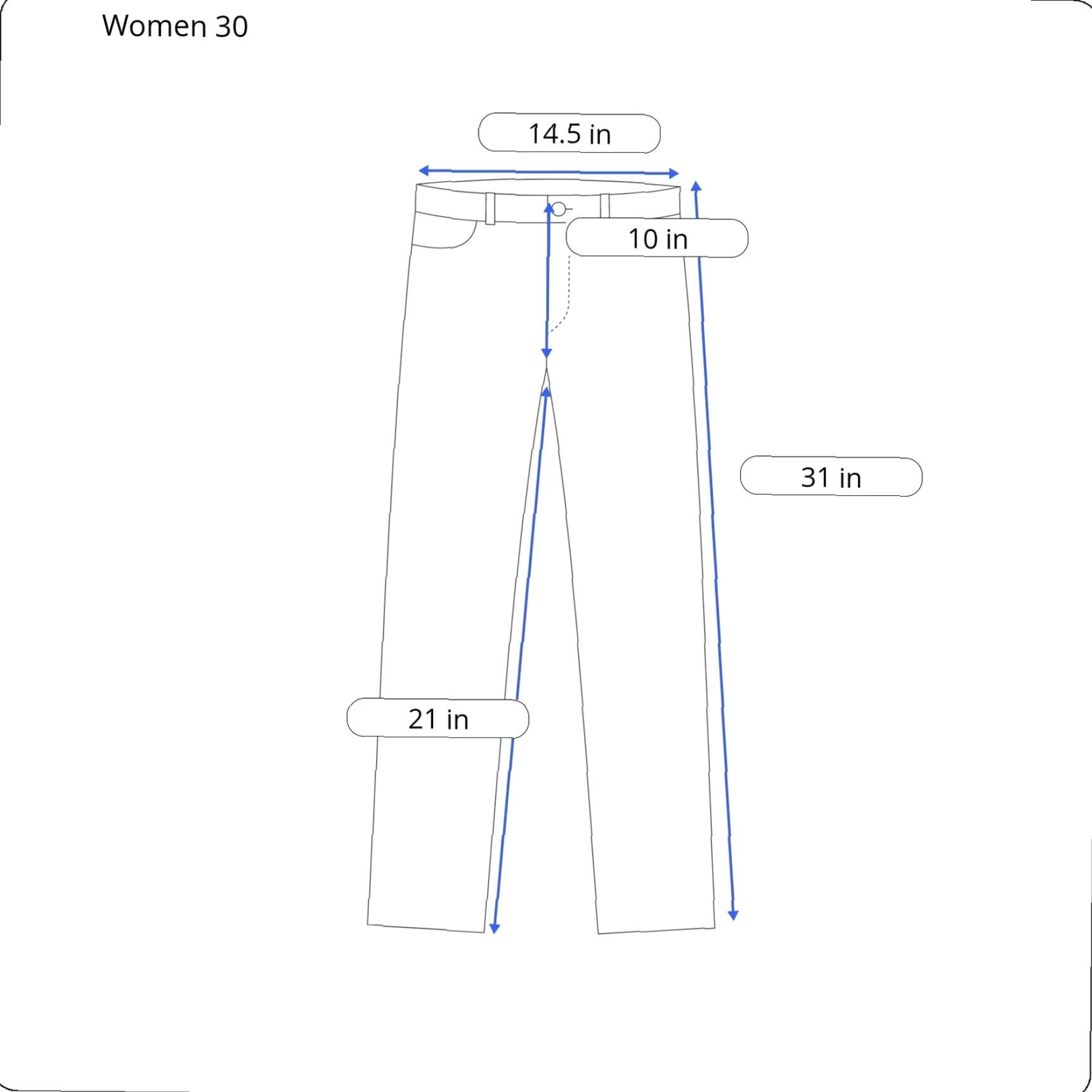Denime CF Casual Foresight Jeans Women Size 30 Blue Denim Mid Rise Retro Grunge Punk Pants Size 29" - 4 Thumbnail
