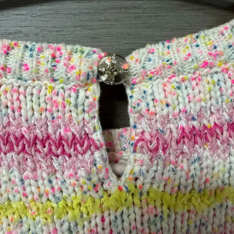Chanel Chanel Multicolor Cotton Blend Short-Sleeve Sweater . Size M / US 6-8 / IT 42-44 - 5 Thumbnail