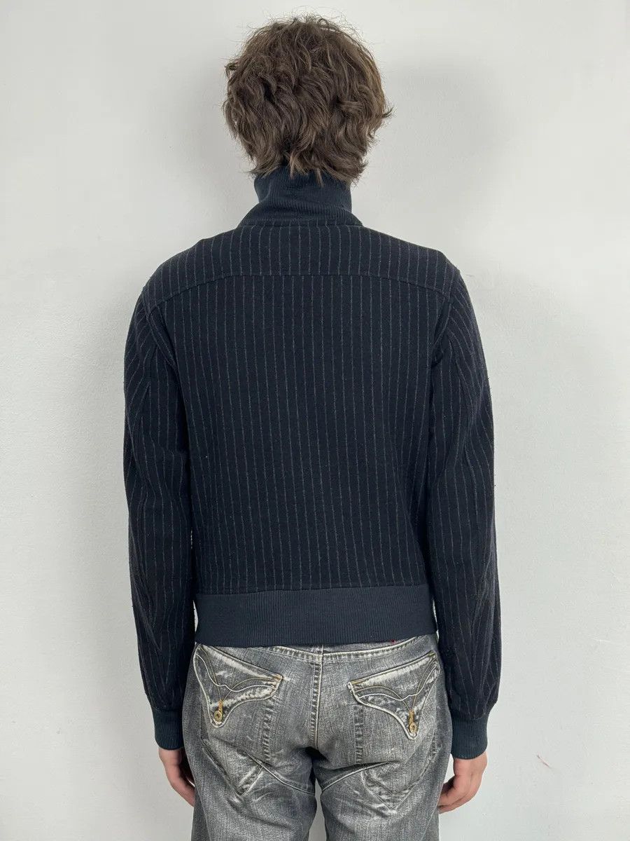 Dries Van Noten Dries Van Noten Dark Wool Striped Zip-up Jacket Size US S / EU 44-46 / 1 - 2 Thumbnail