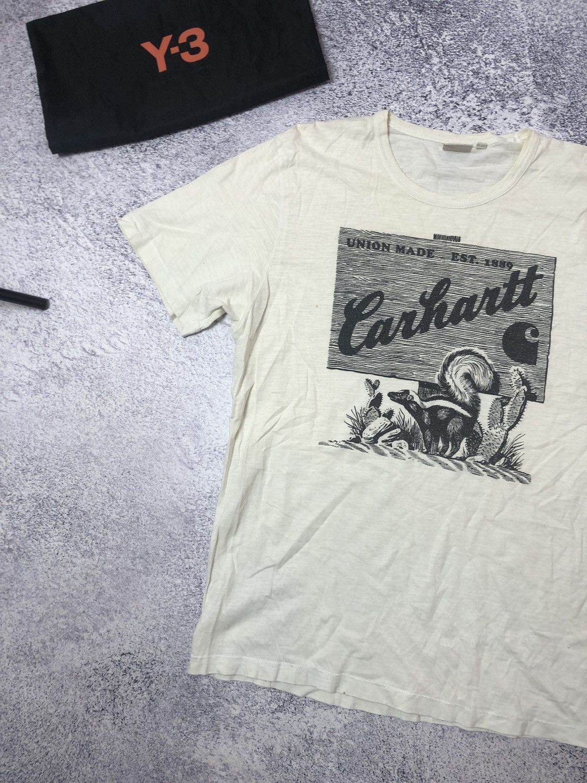 Carhartt Vintage T-shirt Carhartt size L rare y2k usa casual ykk Size US L / EU 52-54 / 3 - 2 Thumbnail