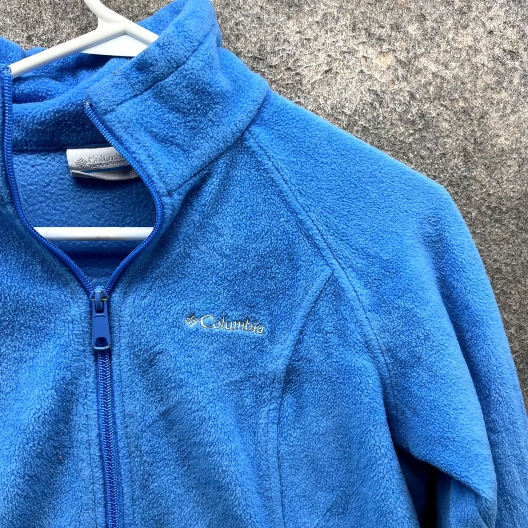 Vintage Columbia Jacket Women Small Blue Full Zip Fleece Lightweight Polyester Mountain Benton Springs Regular Fit Adults Womens Size S / US 4 / IT 40 - 7 Thumbnail