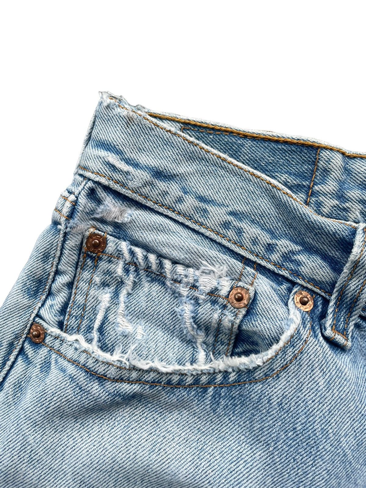 Levi's Vintage 1997 Levis 501 e Distresed Denim Size US 35 - 8 Thumbnail