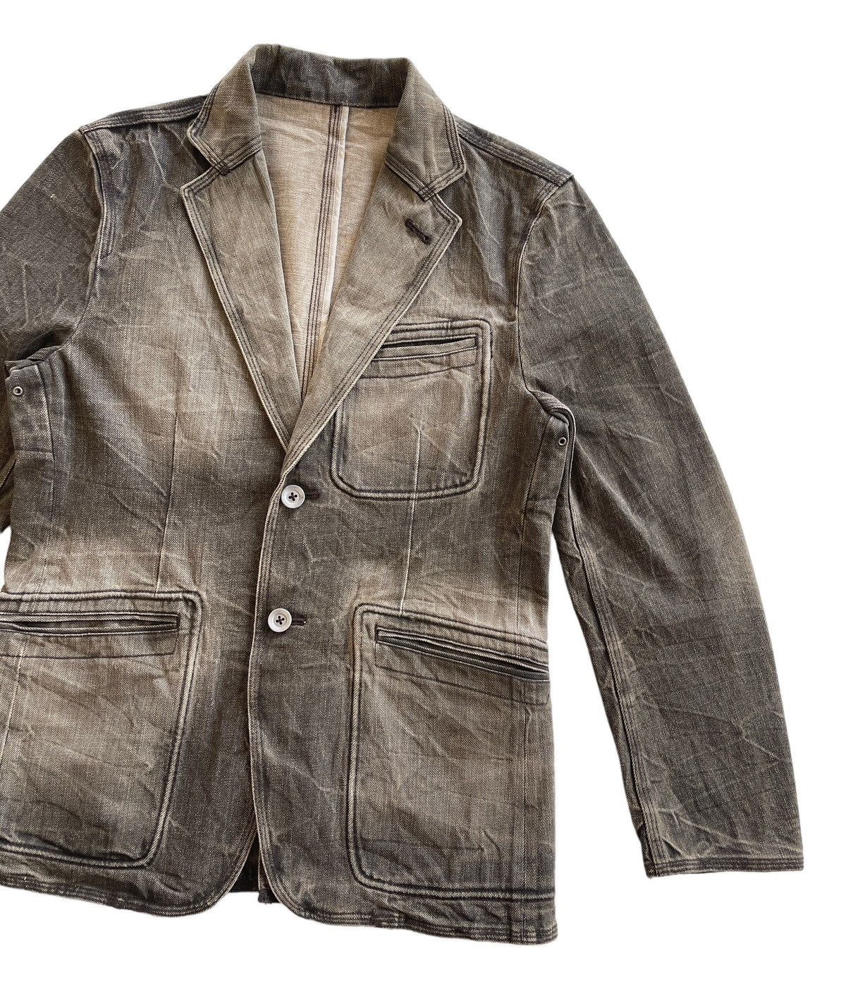 Japanese Brand Jun Men Washed Denim Chore Jacket Size US S / EU 44-46 / 1 - 5 Thumbnail