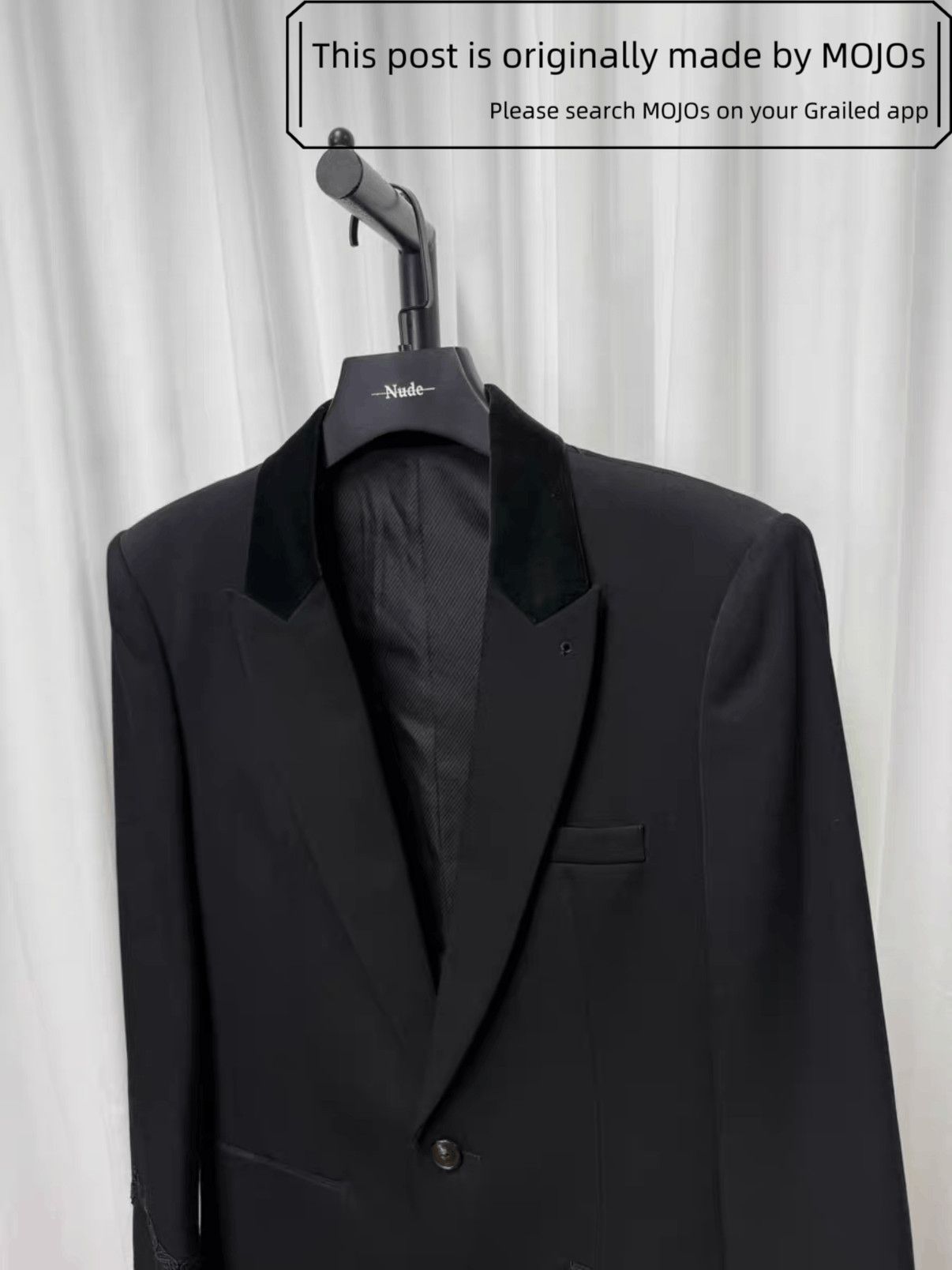 Number (N)ine Sz 4 Number Nine 06AW Noir Velvet Stitch Coat mojos061626 Size US XL / EU 56 / 4 - 3 Thumbnail