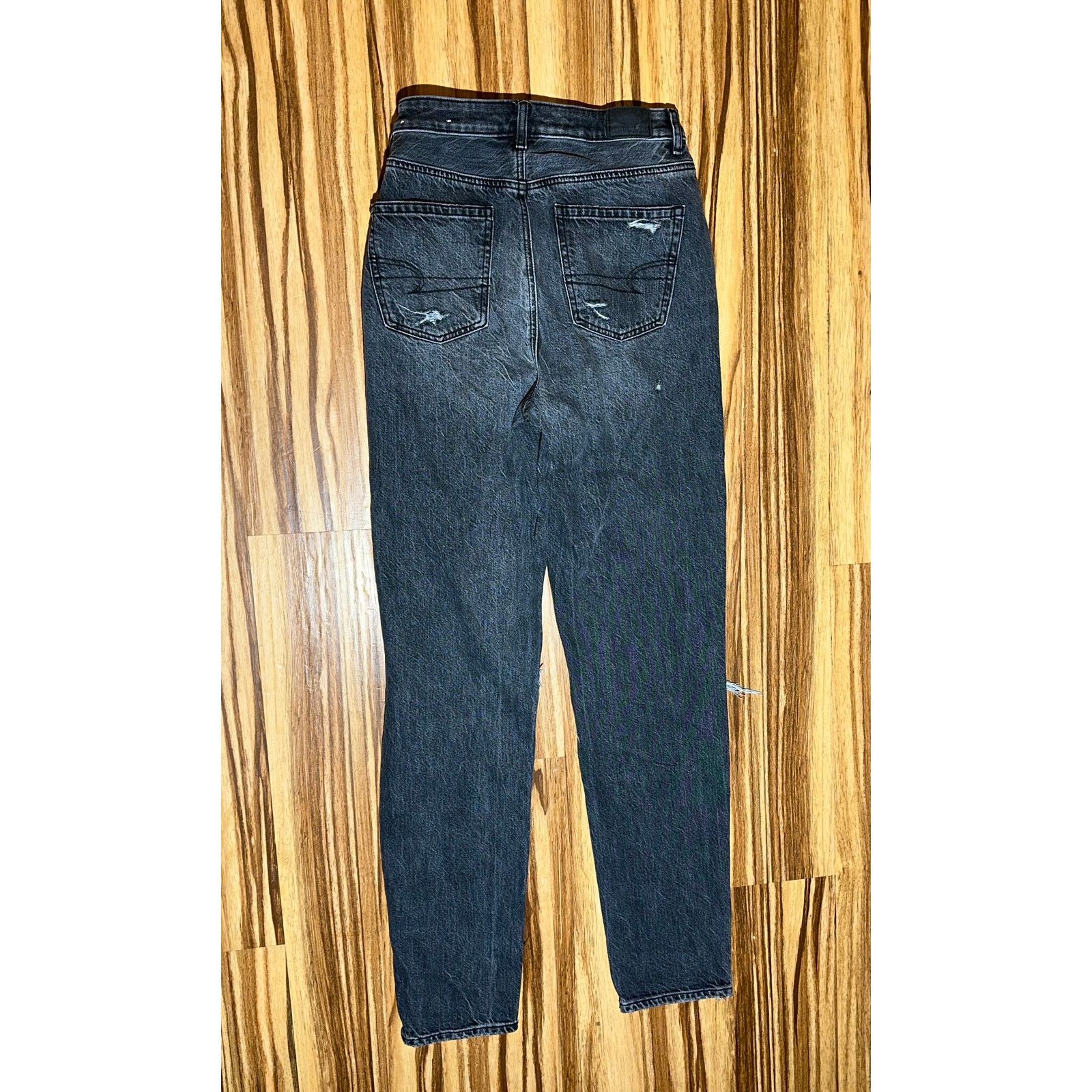 American Eagle Outfitters American Eagle Black Ripped Skinny Jeans Size 4 Size 27" / US 4 / IT 40 - 4 Thumbnail