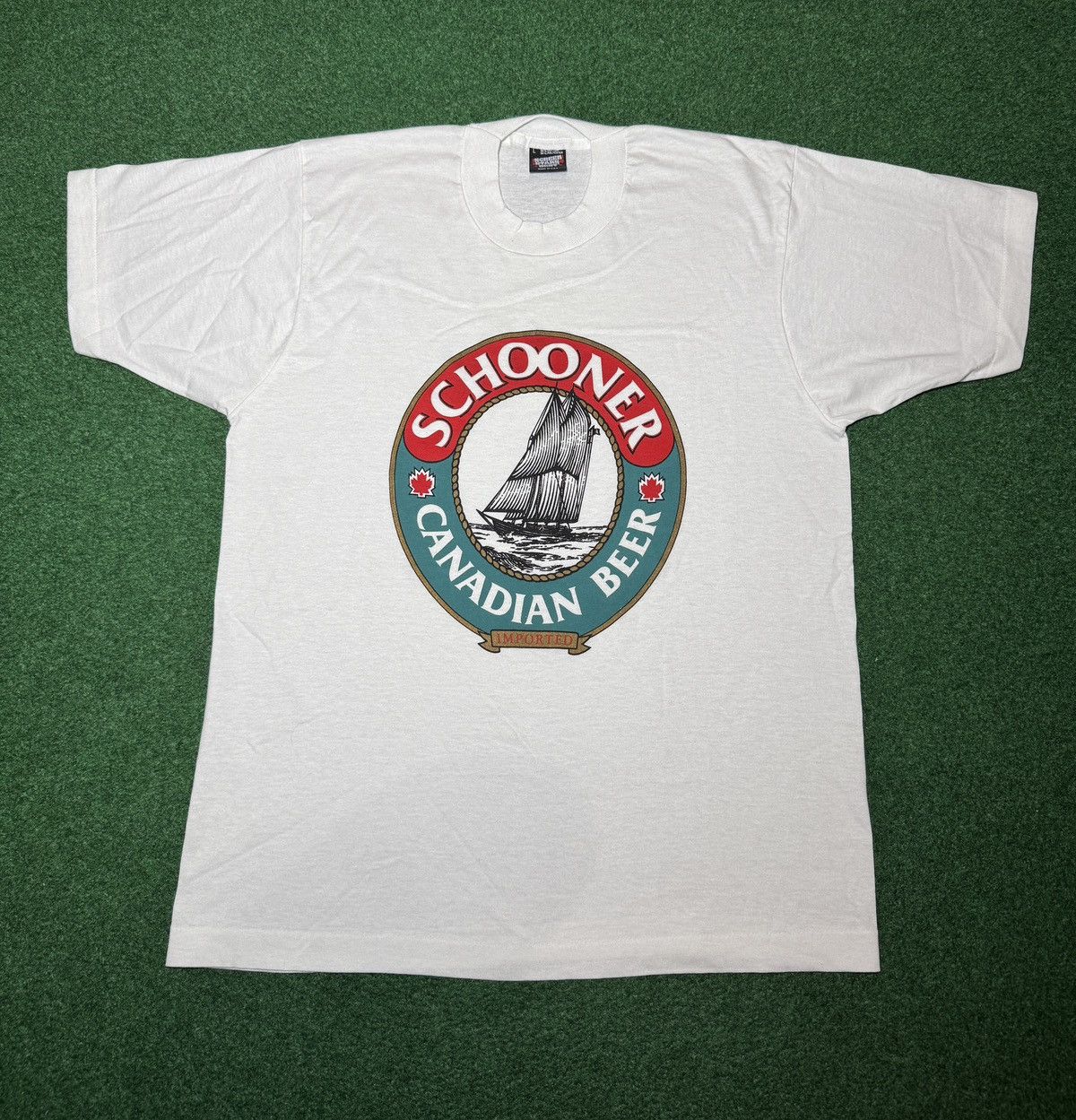 Vintage Vintage Schooner Canadian Beer Labatt Large 80s 90s T Shirt Size US L / EU 52-54 / 3 - 1 Thumbnail
