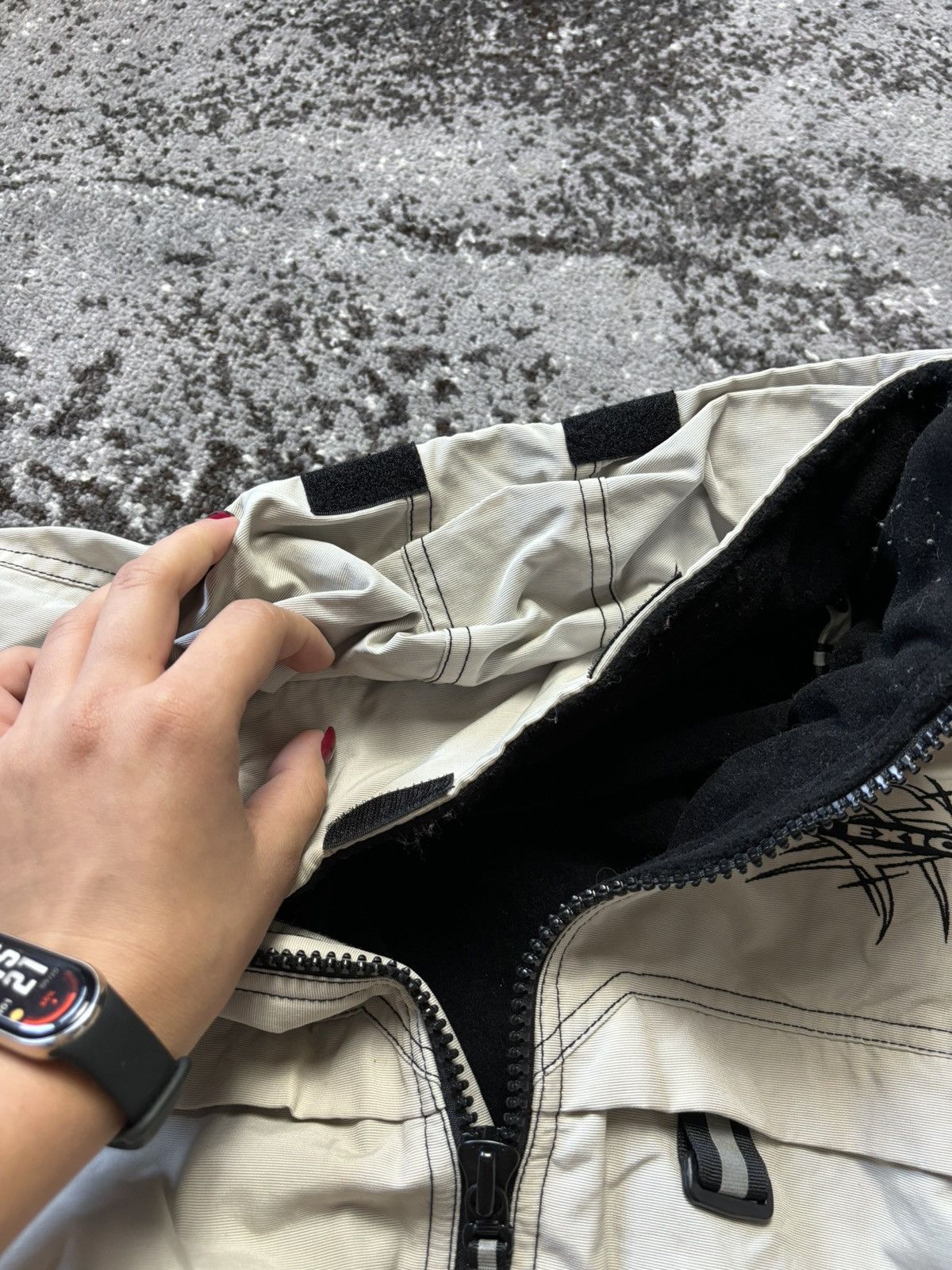 Designer × Japanese Brand × Vintage Vintage y2k nylon Ex10 japanese beige jacket Size S / US 4 / IT 40 - 7 Thumbnail