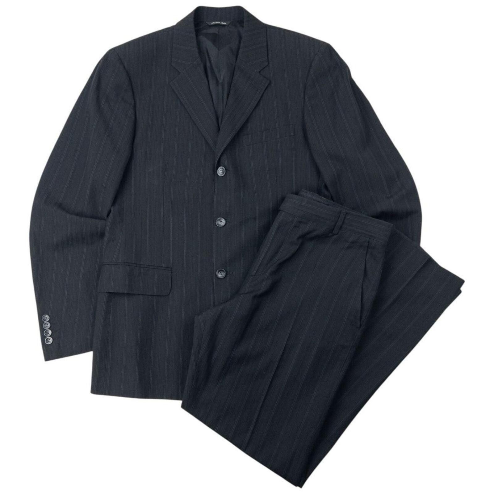 Versus Vintage Versace Versus Pinstripe Jacket & Trousers Suit XL Size 44R - 1 Thumbnail