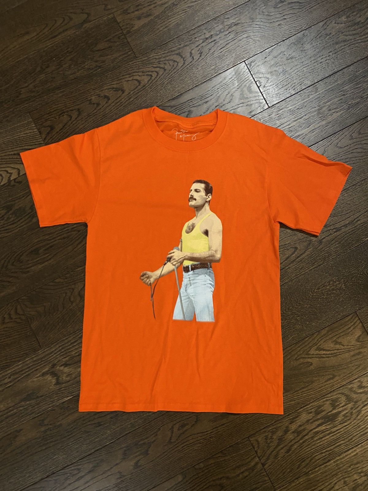Vintage Vintage Freddie Mercury Orange Tee Size US M / EU 48-50 / 2 - 1 Thumbnail