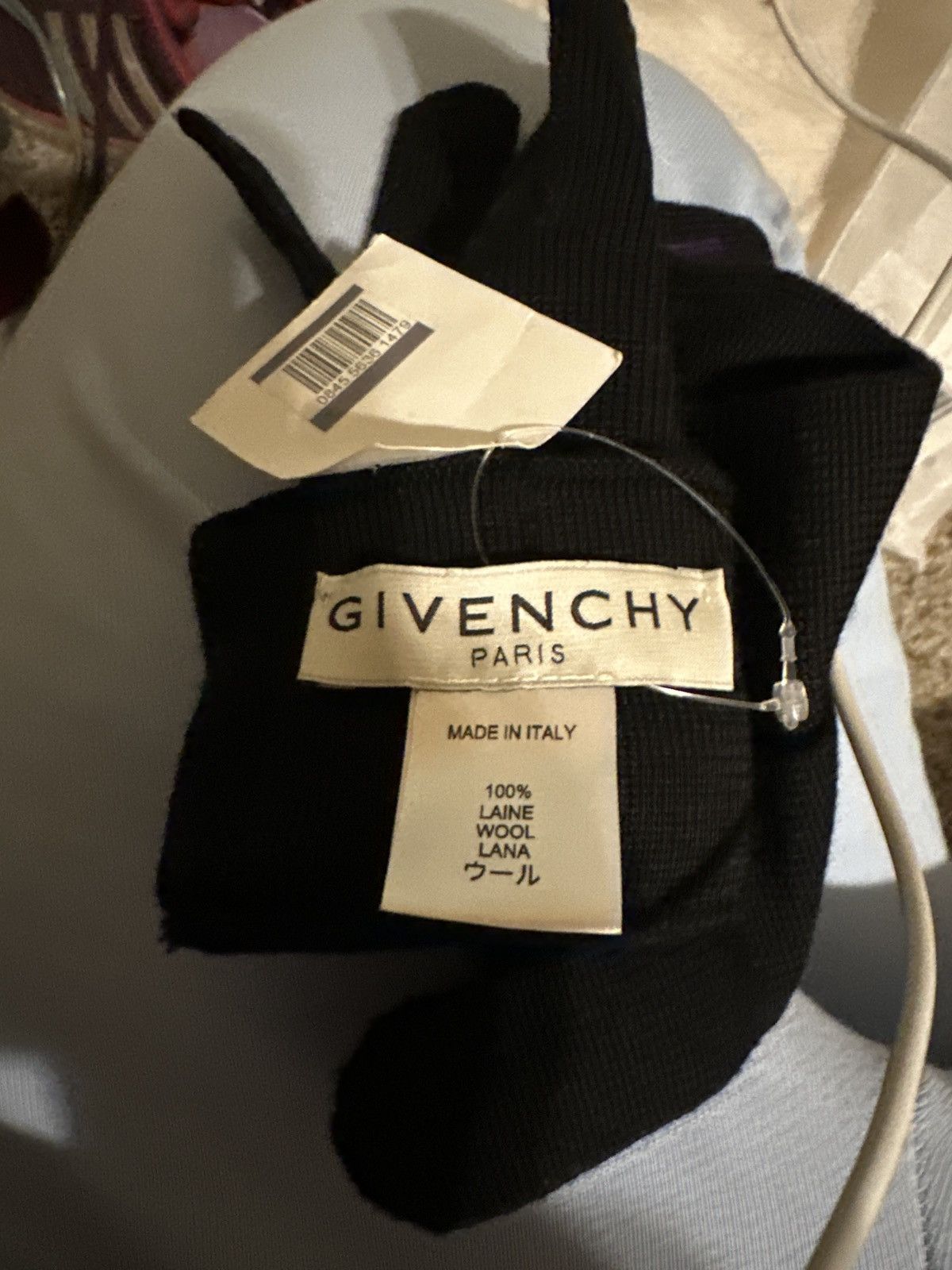 Givenchy Givenchy Logo Cuff Wool Gloves black and purple Size ONE SIZE - 10 Thumbnail