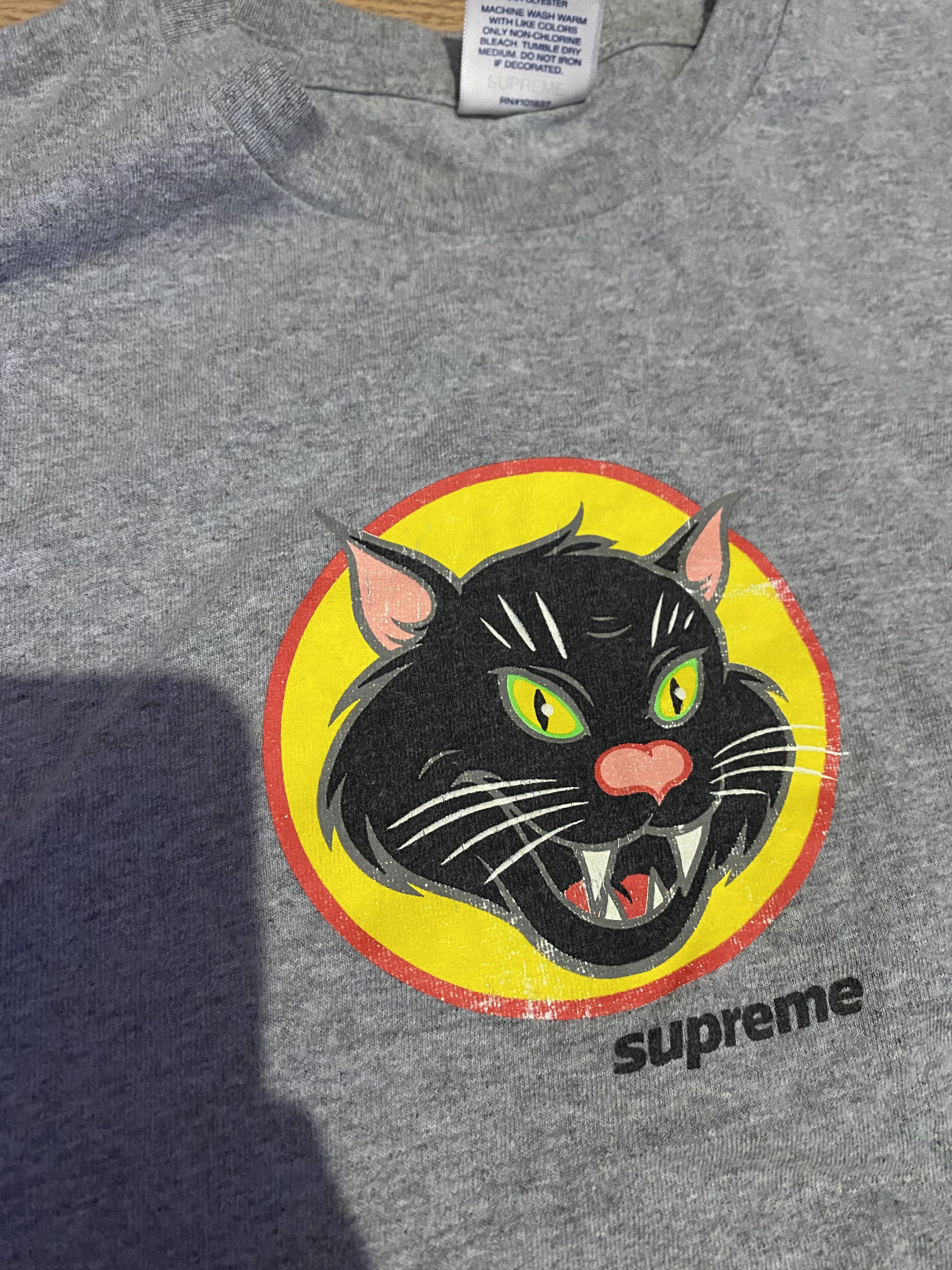 Supreme supreme black cat tee Size US XL / EU 56 / 4 - 1 Thumbnail
