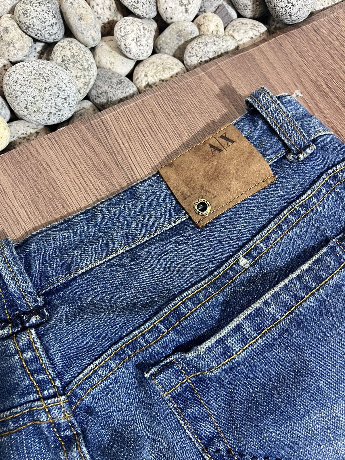 Armani × Armani Exchange AX Armani Exchange emboirdery washed regular bootcut jeans Size US 33 - 9 Thumbnail