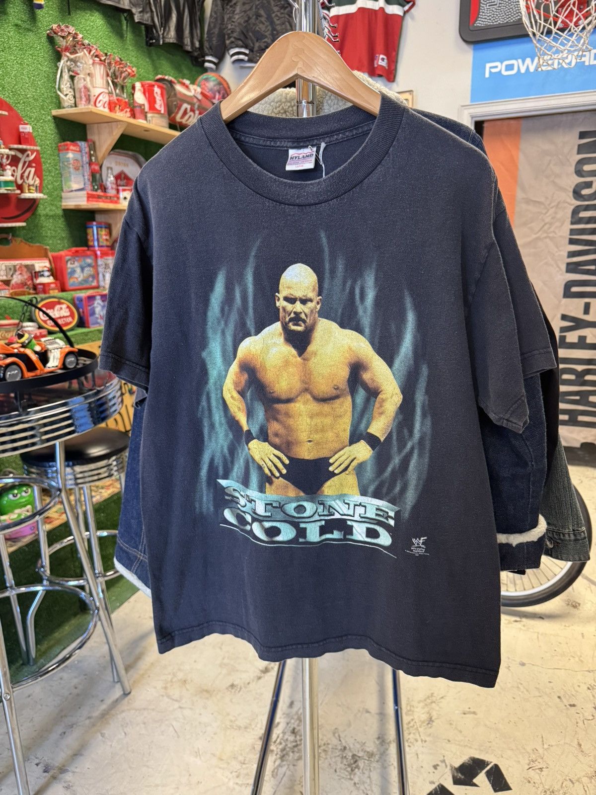 WWF 1998 WWF Stone Cold tee X2 Both Sz. L Size US L / EU 52-54 / 3 - 3 Thumbnail