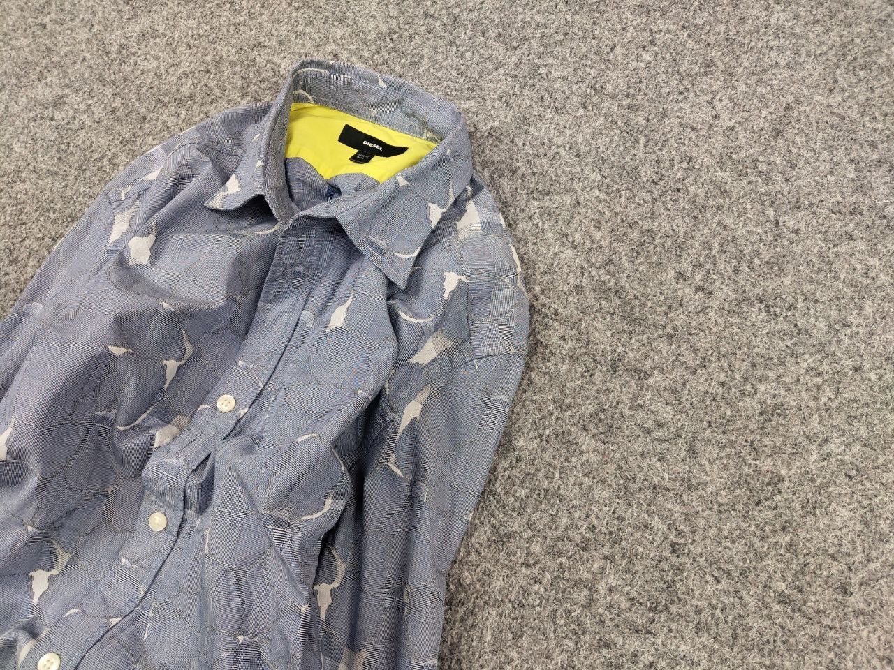 Diesel Diesel Design Casual Blue Pattern Buttons Shirt Y2K Style Size US M / EU 48-50 / 2 - 4 Thumbnail