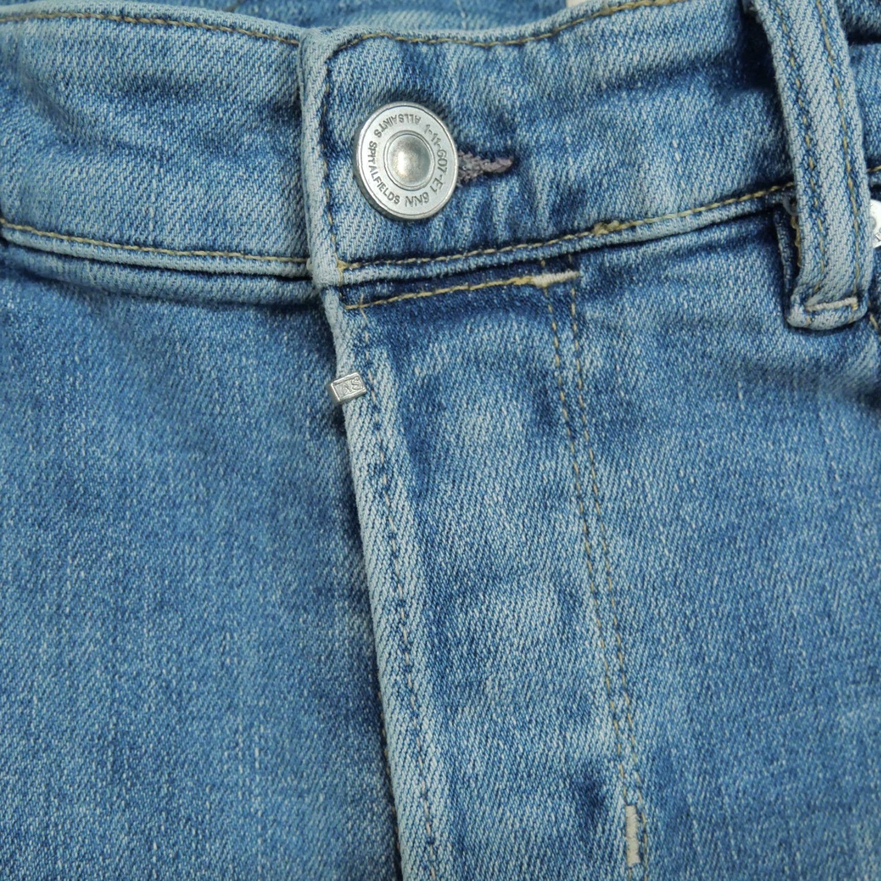 Allsaints AllSaints Jeans Womens 30 Blue Denim Pants Cropped Distressed Button Fly Skinny Regular Size 24" / US 00 / IT 34 - 3 Thumbnail