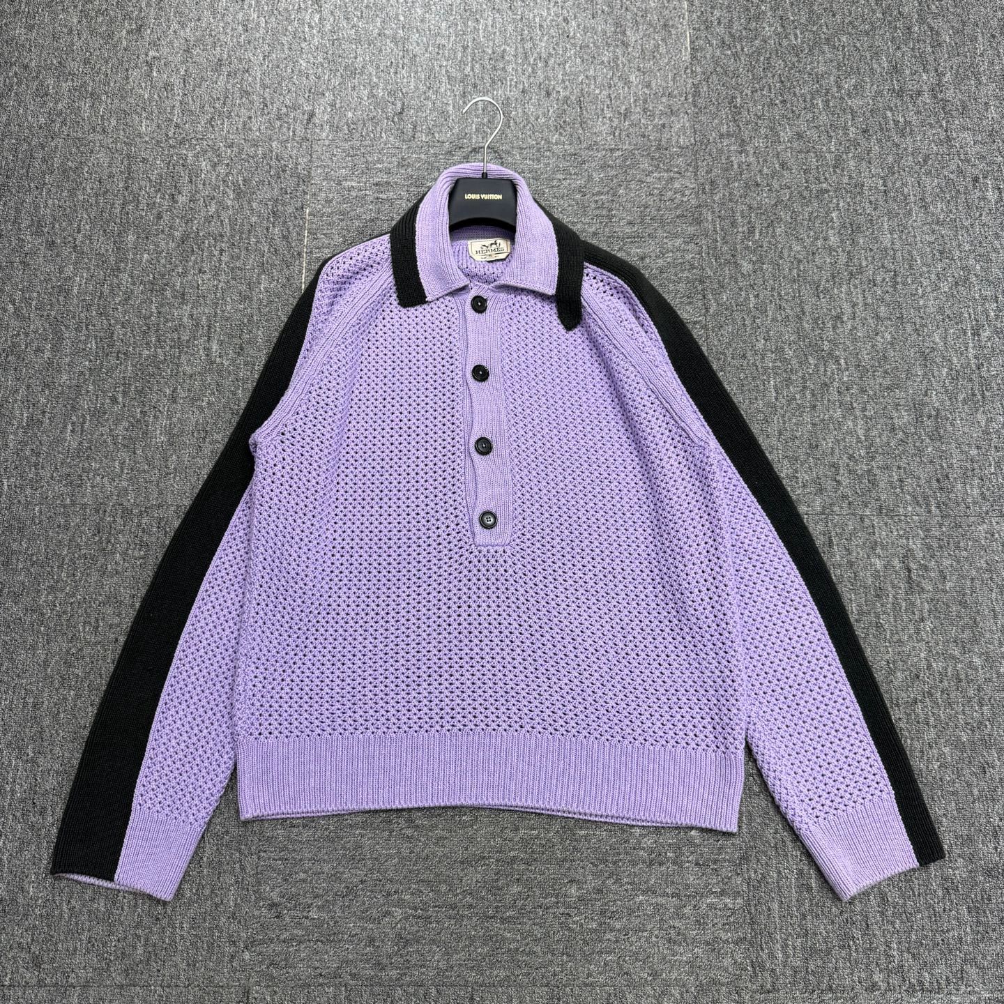 Hermes Hermes Mesh Cashmere Cardigan XL 98N Stain Size XL / US 12-14 / IT 48-50 - 1 Thumbnail