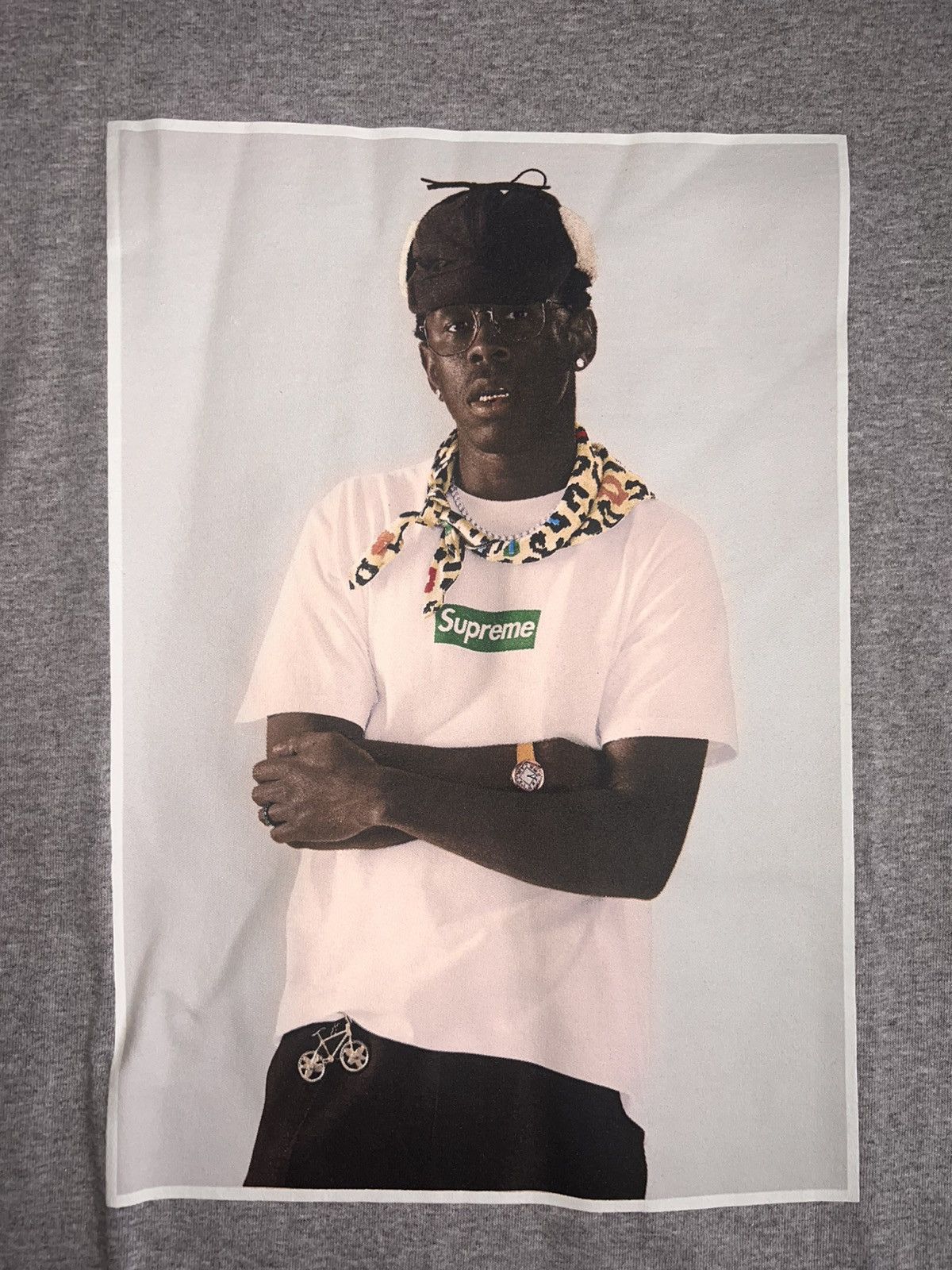 M Supreme x Tyler the Creator phot tee Tshirt grey box logo