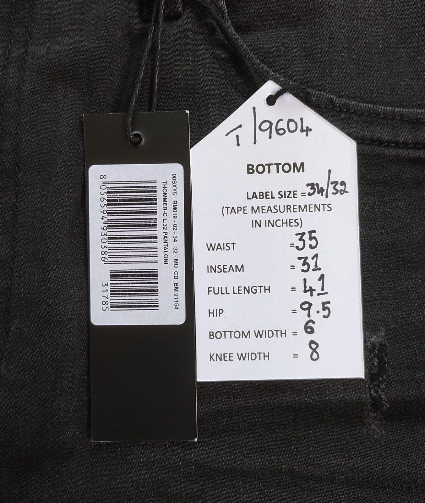 Diesel Diesel THOMMER-C L.32 MENS JEANS T/9604 Size US 34 / EU 50 - 6 Thumbnail