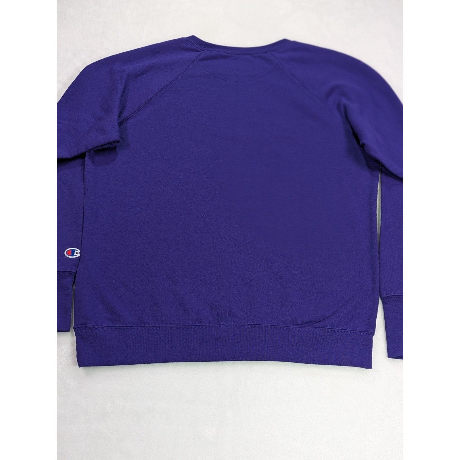 Champion Sz L Purple Powerblend Crewneck Holographic Logo Sweatshirt Size L / US 10 / IT 46 - 13 Thumbnail