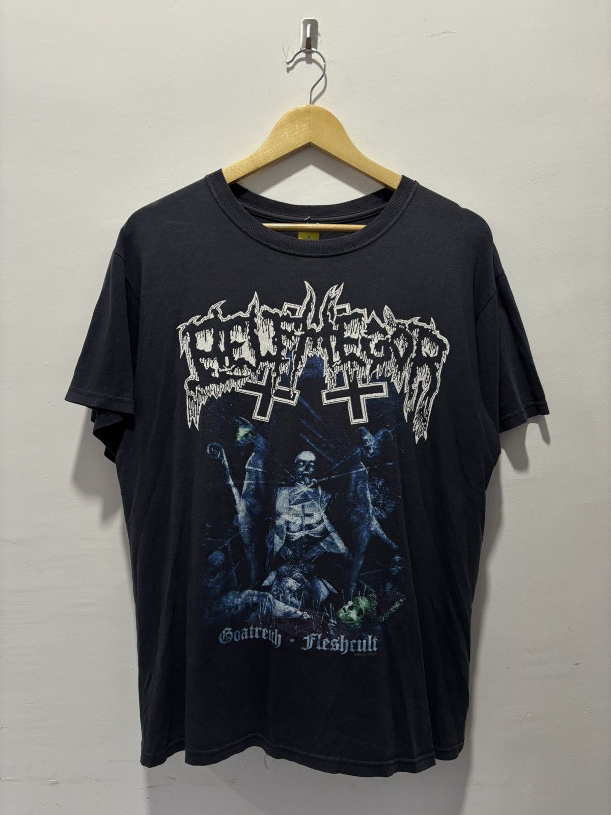 Band Tees × Vintage Vintage Belphegor “Goatreich - Fleshcut” 2005 Tshirt Size US L / EU 52-54 / 3 - 1 Thumbnail