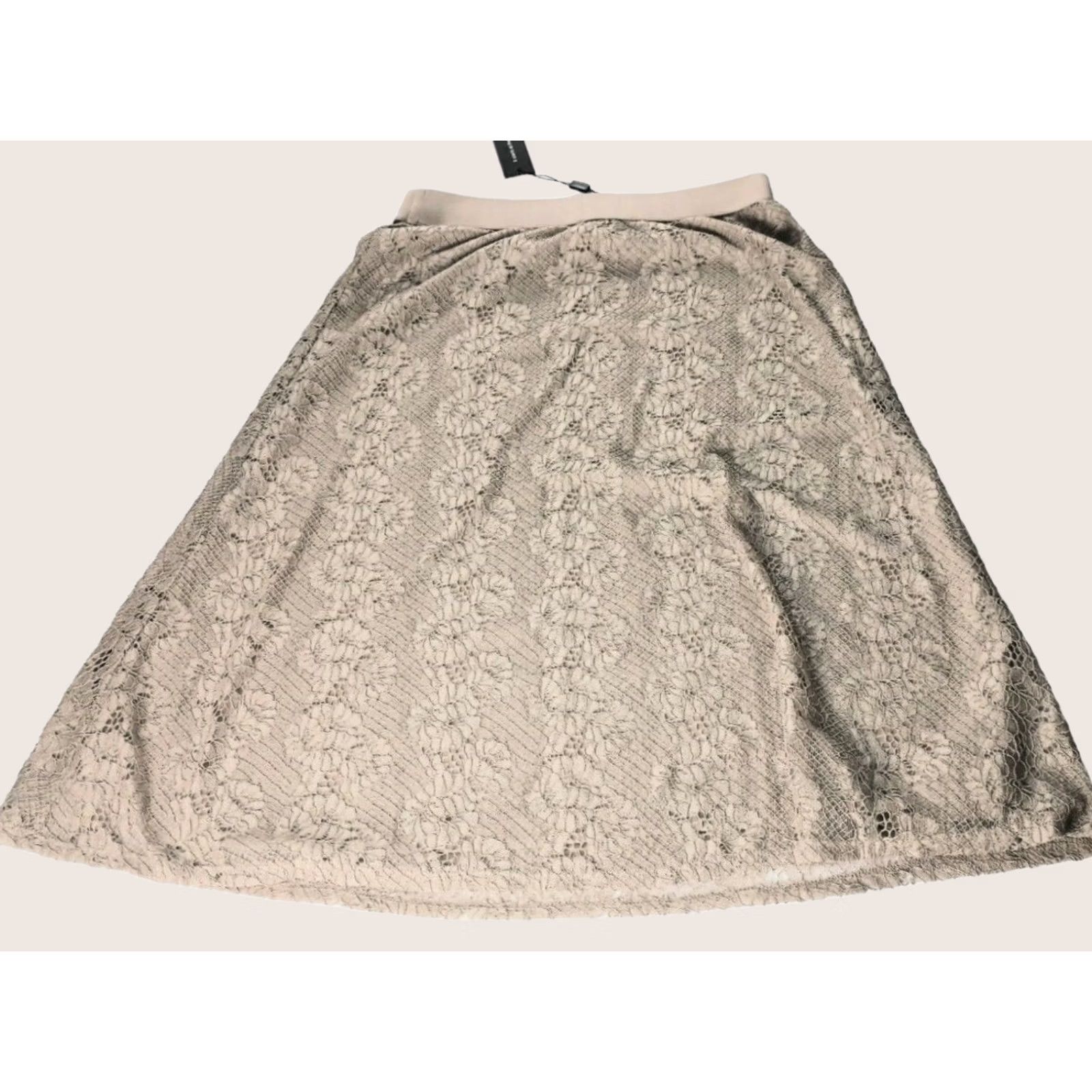 Vintage Cable & Gauge Womens A-Line Skirt Beige Lined Floral Lace Designer NEW S Skirt Womens Beige Floral Lace A-Line Short Retro 90s? Size 28" / US 6 / IT 42 - 1 Thumbnail