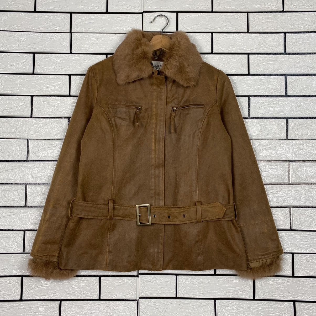 Japanese Brand 📌Vintage Leather Jacket Miscelanny Fur Size US XXS / EU 40 - 2 Thumbnail
