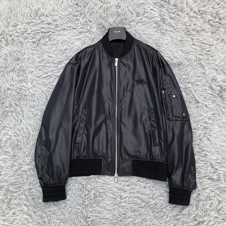 Dior Dior Letter embroidery logo on the back bomber jacket 2501- Size US L / EU 52-54 / 3 - 1 Thumbnail