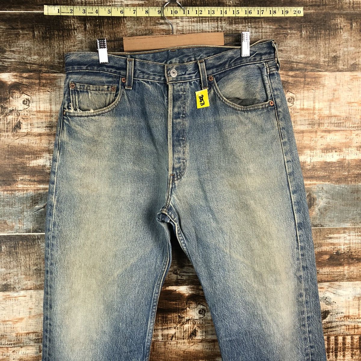 Levi's Levis 501xx vintage Blue ripped Denim Pants #A2571 Size US 35 - 4 Thumbnail