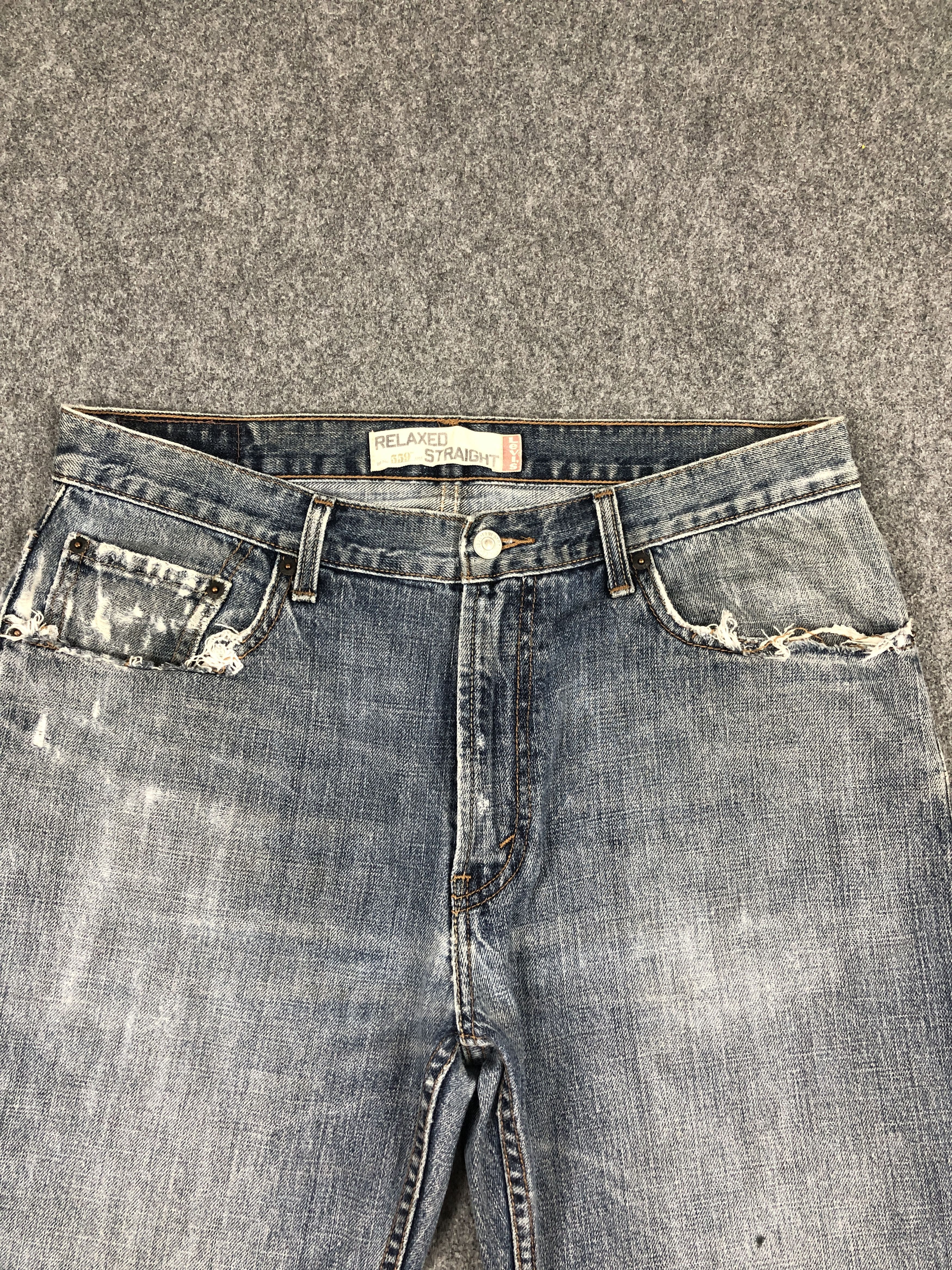 Levi's Vintage Levis 559 Faded Blue Jeans DP2368 Size US 34 / EU 50 - 2 Thumbnail