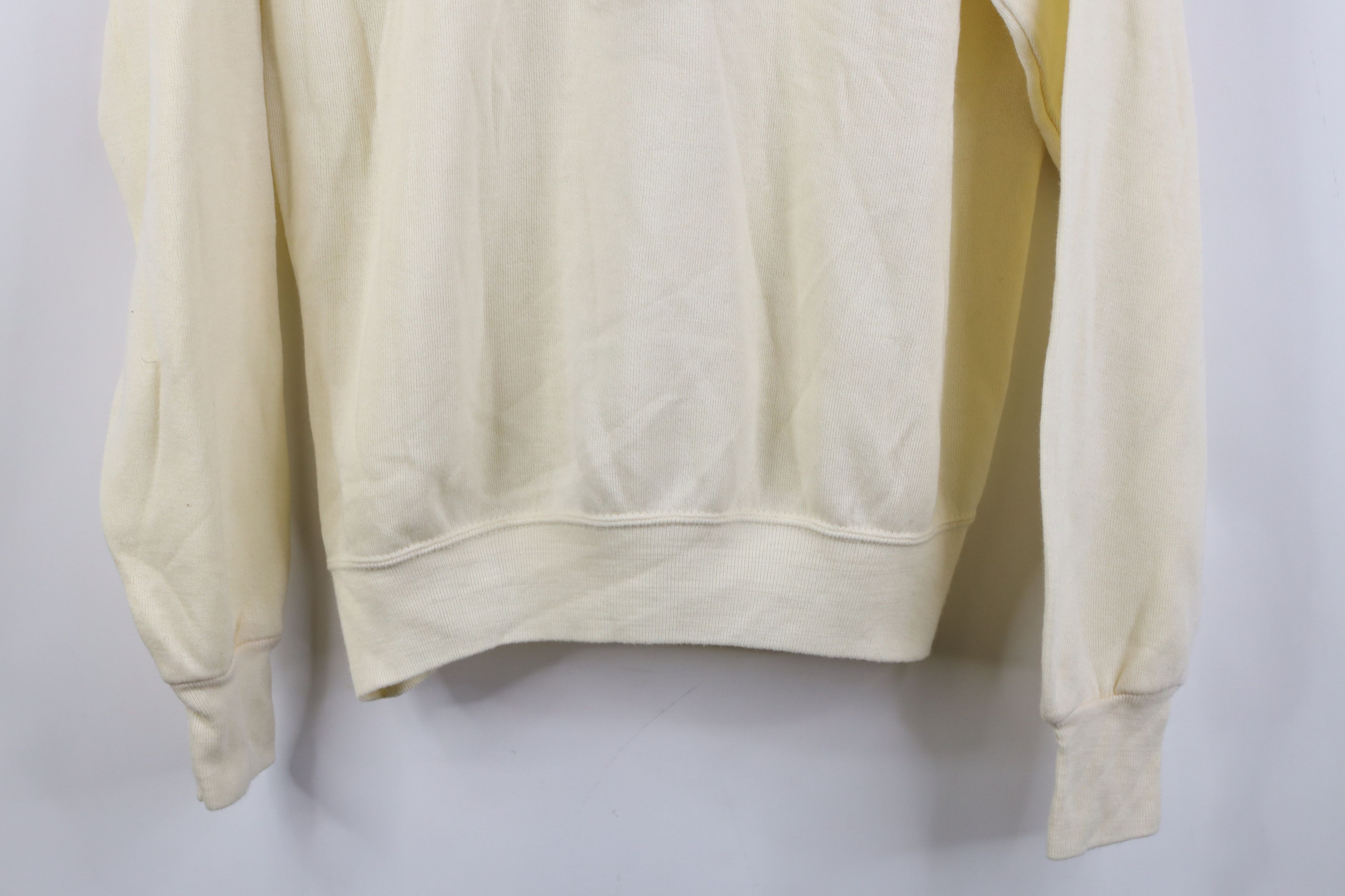 Vintage Vintage 70s Streetwear Crewneck Sweatshirt Pale Yellow USA Size US L / EU 52-54 / 3 - 3 Thumbnail