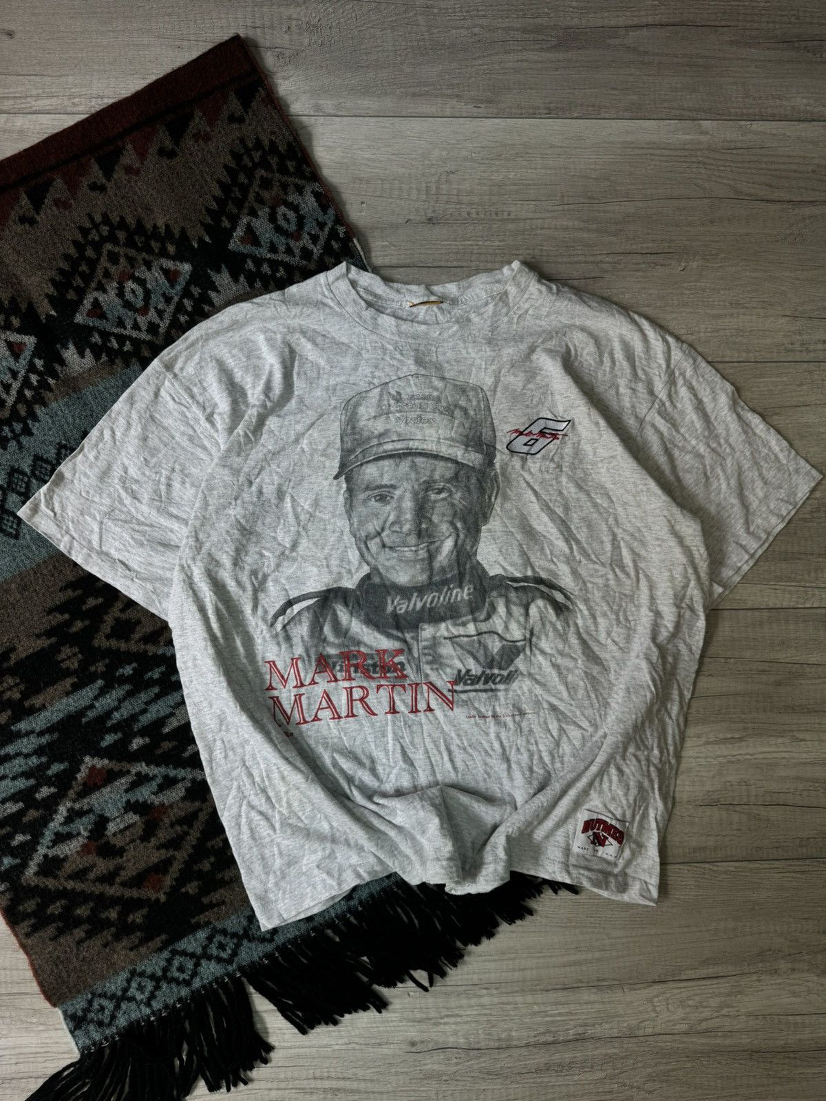 NASCAR Vintage Nutmeg Mark Martin NASCAR Racing T-Shirt Size US XL / EU 56 / 4 - 1 Thumbnail