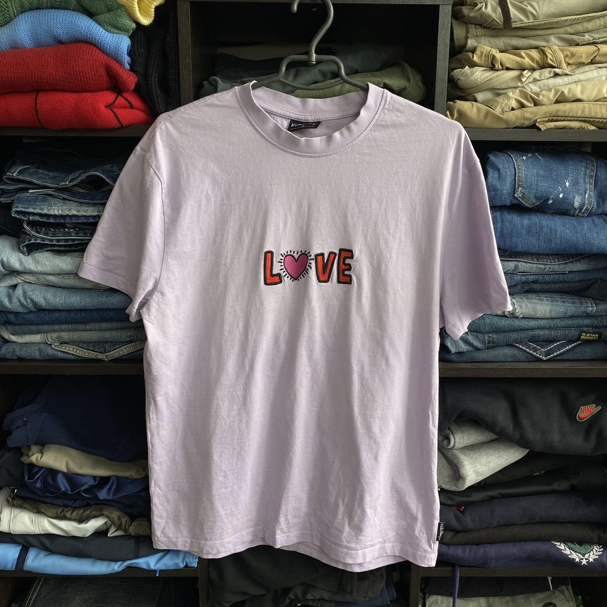 Keith Haring Mens Keith Haring Big Graphic Logo Love designer tee Size US M / EU 48-50 / 2 - 3 Thumbnail