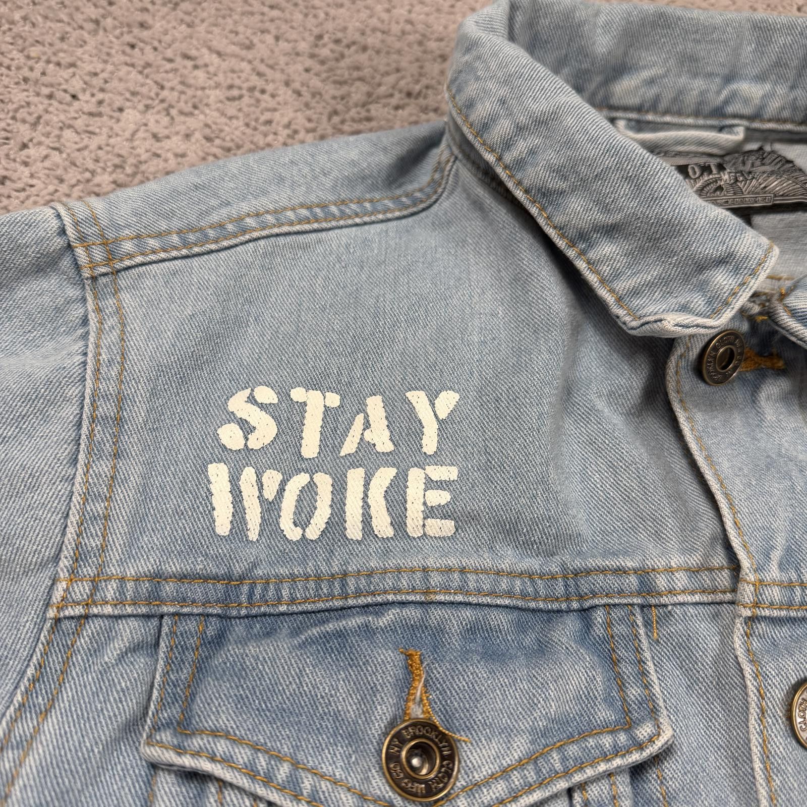 Brooklyn Cloth Brooklyn Cloth Denim Jean Jacket Mens L Patch Stay Woke Size US L / EU 52-54 / 3 - 4 Thumbnail