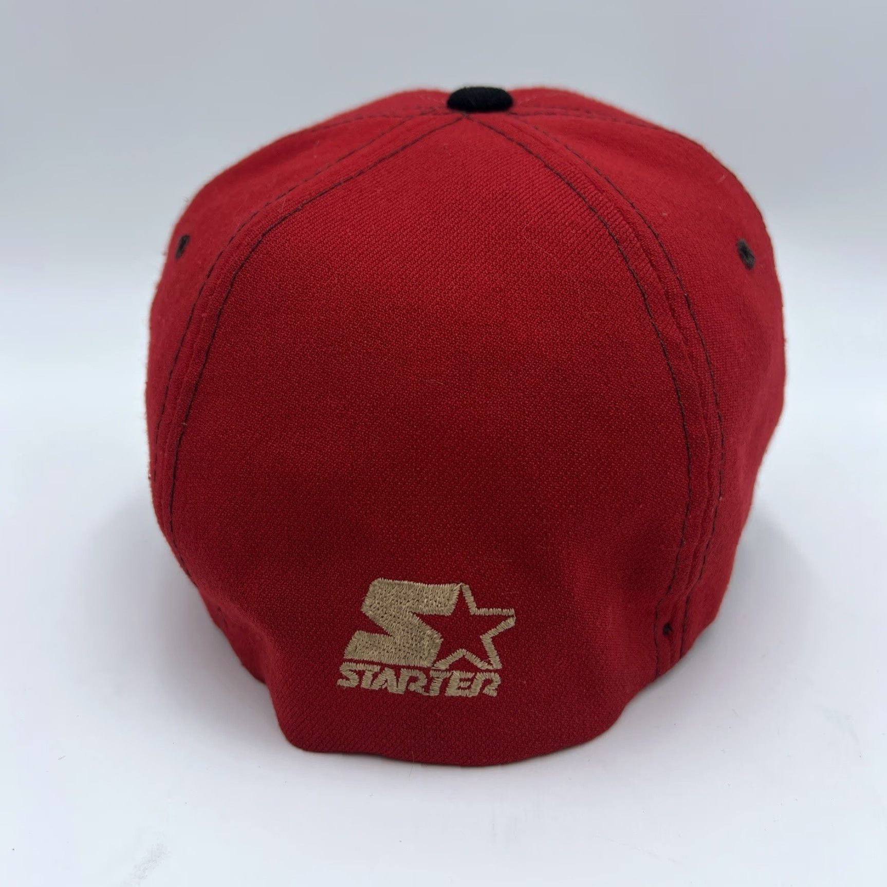 NFL VINTAGE NFL Starter Wool Blend Cap - Red, 7 1/4, 90s Big Logo, Fitted, Twill, Men, Hat, Sports Size ONE SIZE - 5 Thumbnail