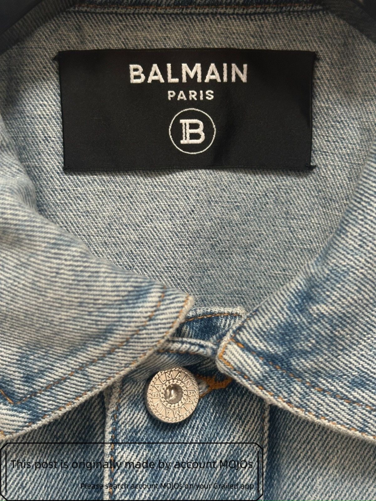 Balmain Sz 50 Balmain Oversize Joint Patch Denim Jacket mojos12345 Size US M / EU 48-50 / 2 - 4 Thumbnail