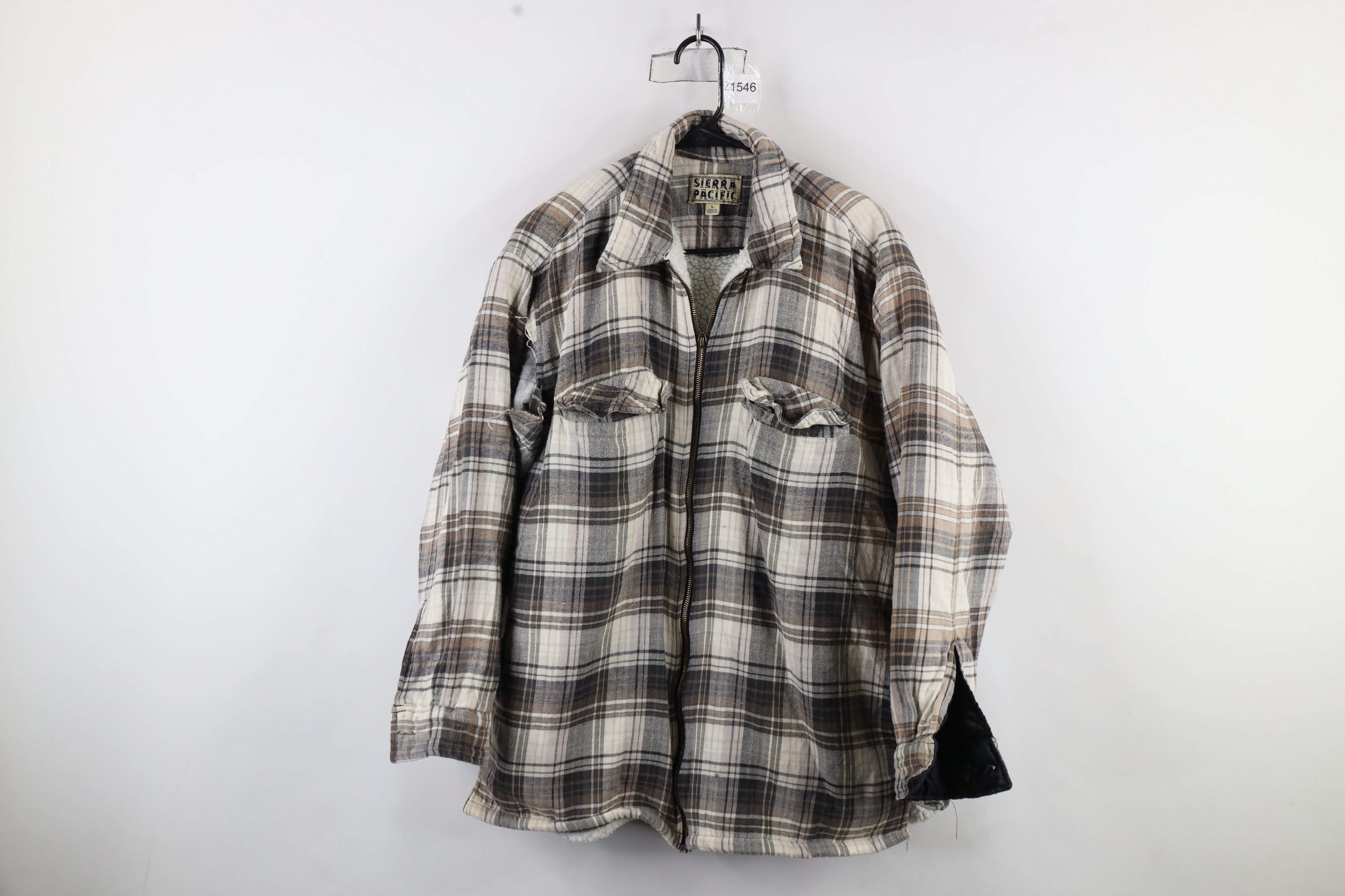 Vintage Vintage 90s Streetwear Fleece Lined Flannel Shirt Jacket Size US L / EU 52-54 / 3 - 1 Thumbnail