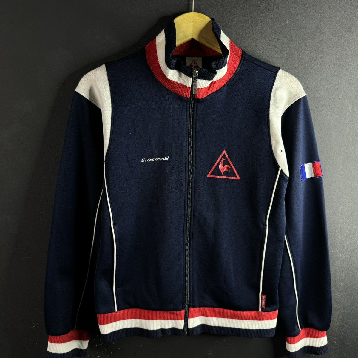 Le Coq Sportif Vintage LE COQ SPORTIF Rooster Logo Zip Up Sweater Size M / US 6-8 / IT 42-44 - 1 Thumbnail