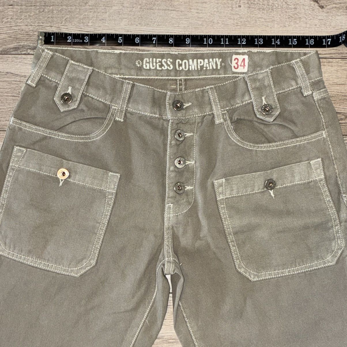 Guess Guess khaki boot cutflare jeans Size US 30 / EU 46 - 4 Thumbnail