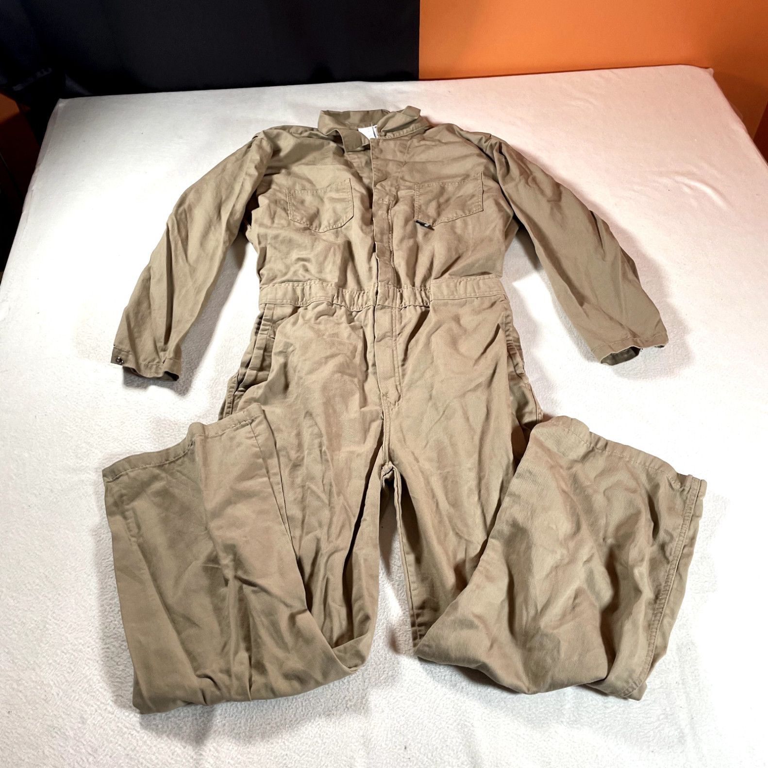 Other Indura Coveralls Extra Large Tan Flame Resistant Workwear Full ...