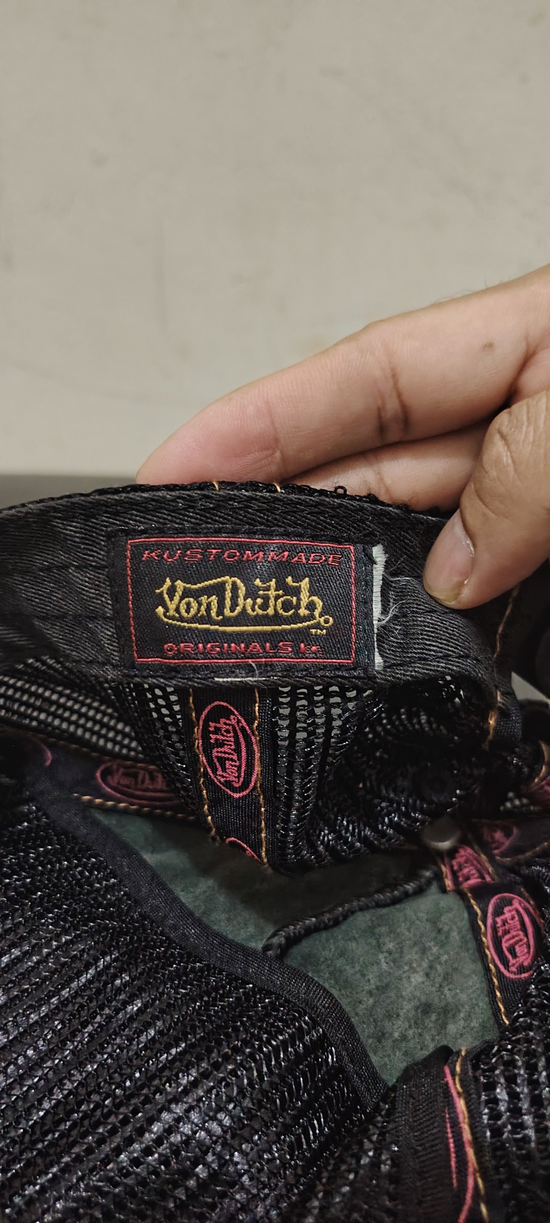 Designer × Japanese Brand × Von Dutch 💥Distressed💥Thrashed💥 Black Von Dutch Trucker Hat Size ONE SIZE - 15 Thumbnail