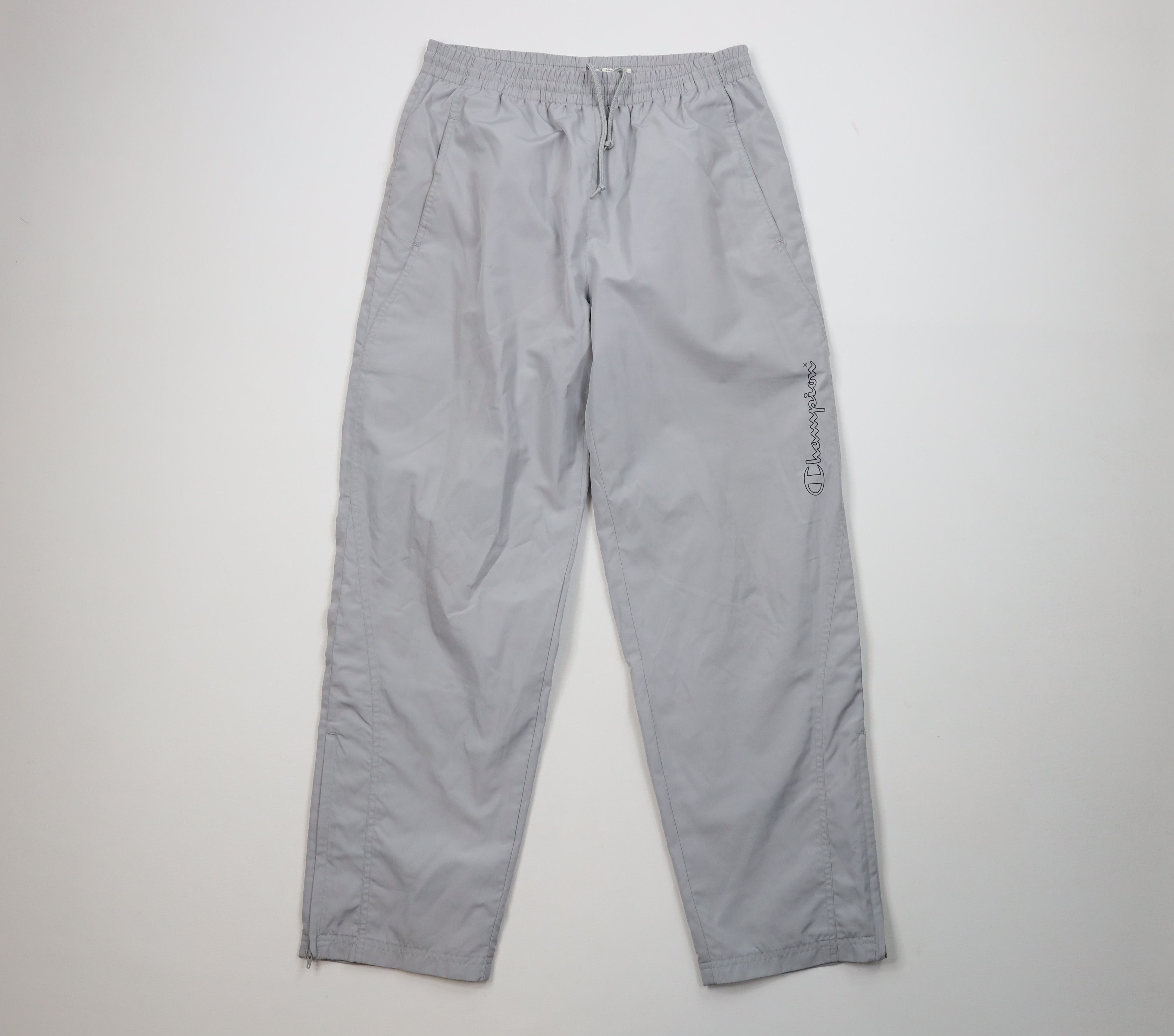 Champion Vintage 90s Champion Spell Out Lined Windbreaker Pants Gray Size US 32 / EU 48 - 1 Thumbnail
